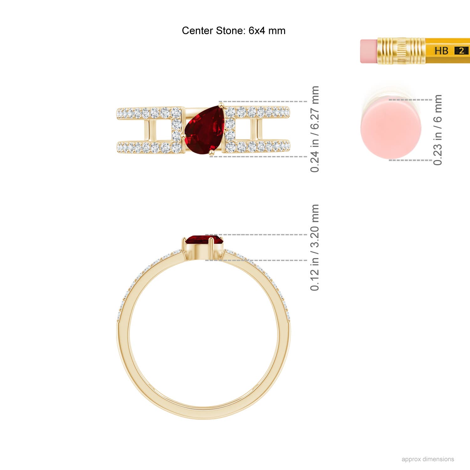 AAAA - Ruby / 0.72 CT / 14 KT Yellow Gold