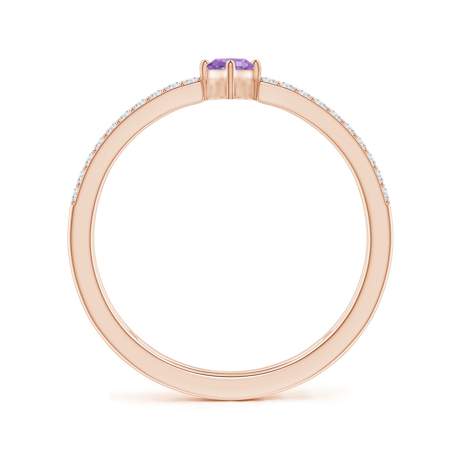 A - Amethyst / 0.44 CT / 14 KT Rose Gold