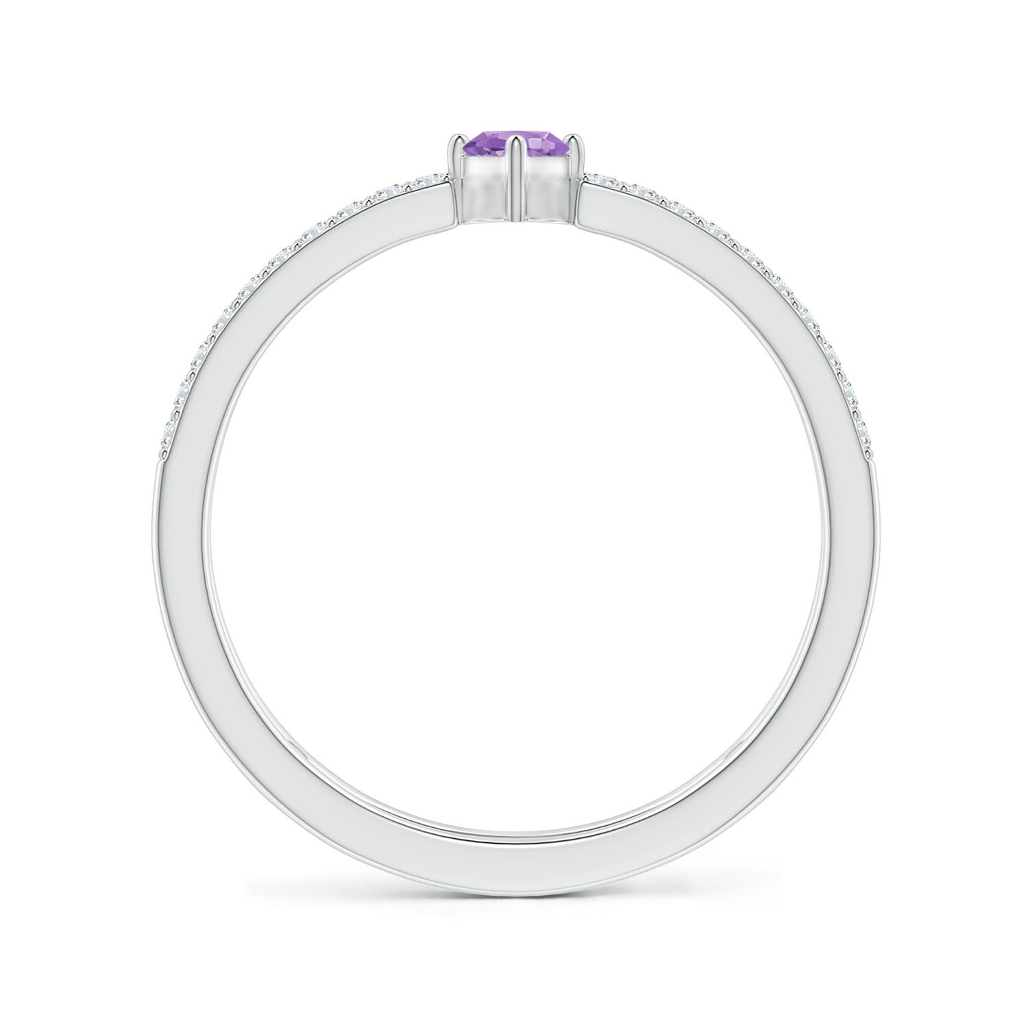 A - Amethyst / 0.44 CT / 14 KT White Gold