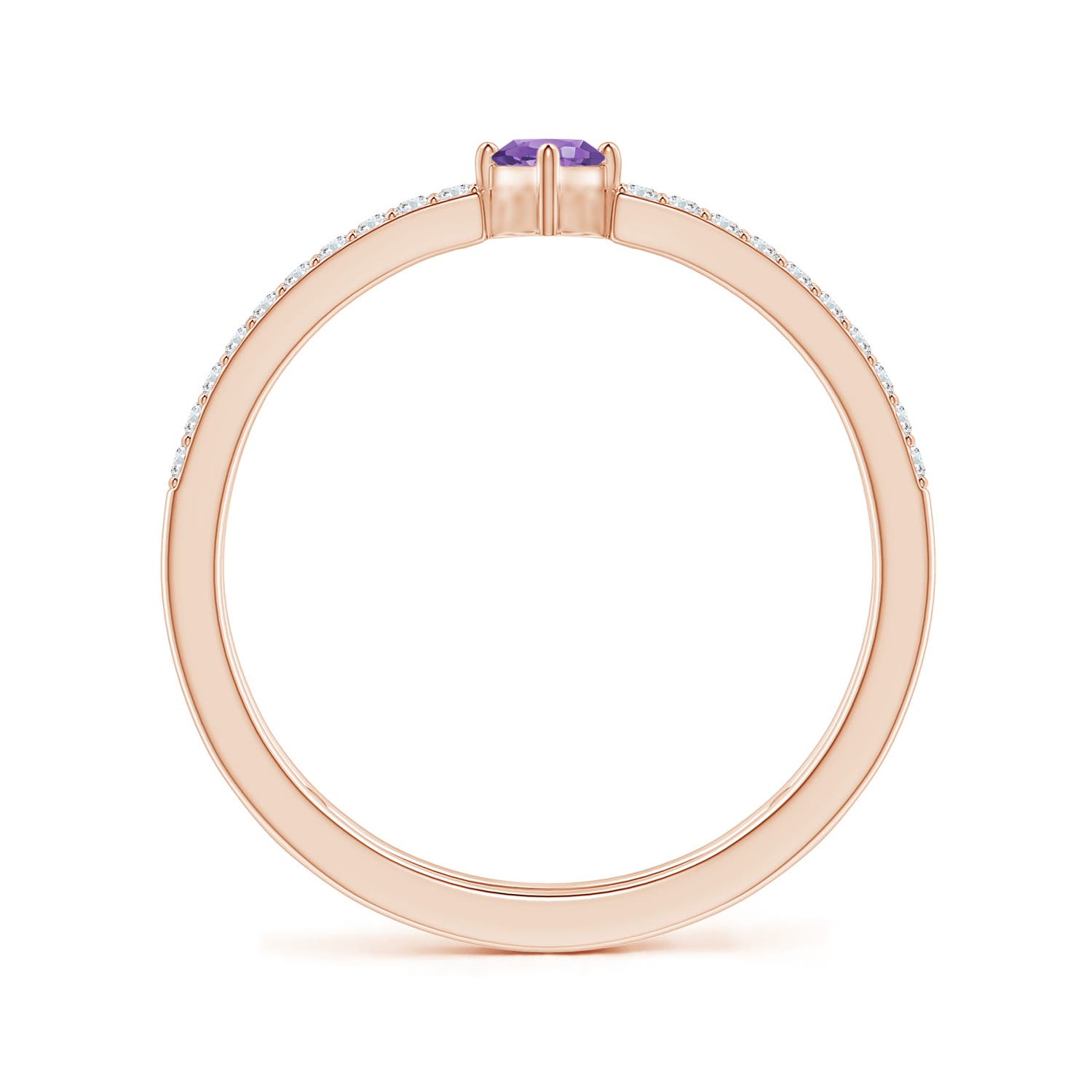 AA - Amethyst / 0.44 CT / 14 KT Rose Gold