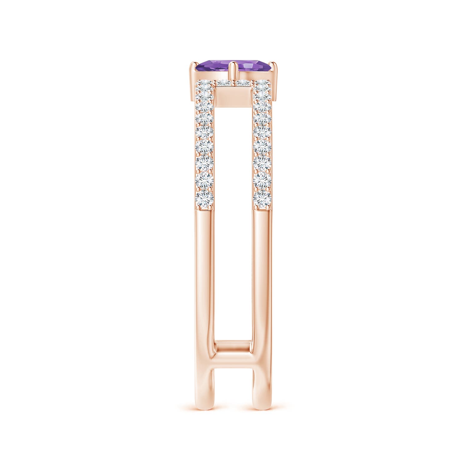 AA - Amethyst / 0.44 CT / 14 KT Rose Gold