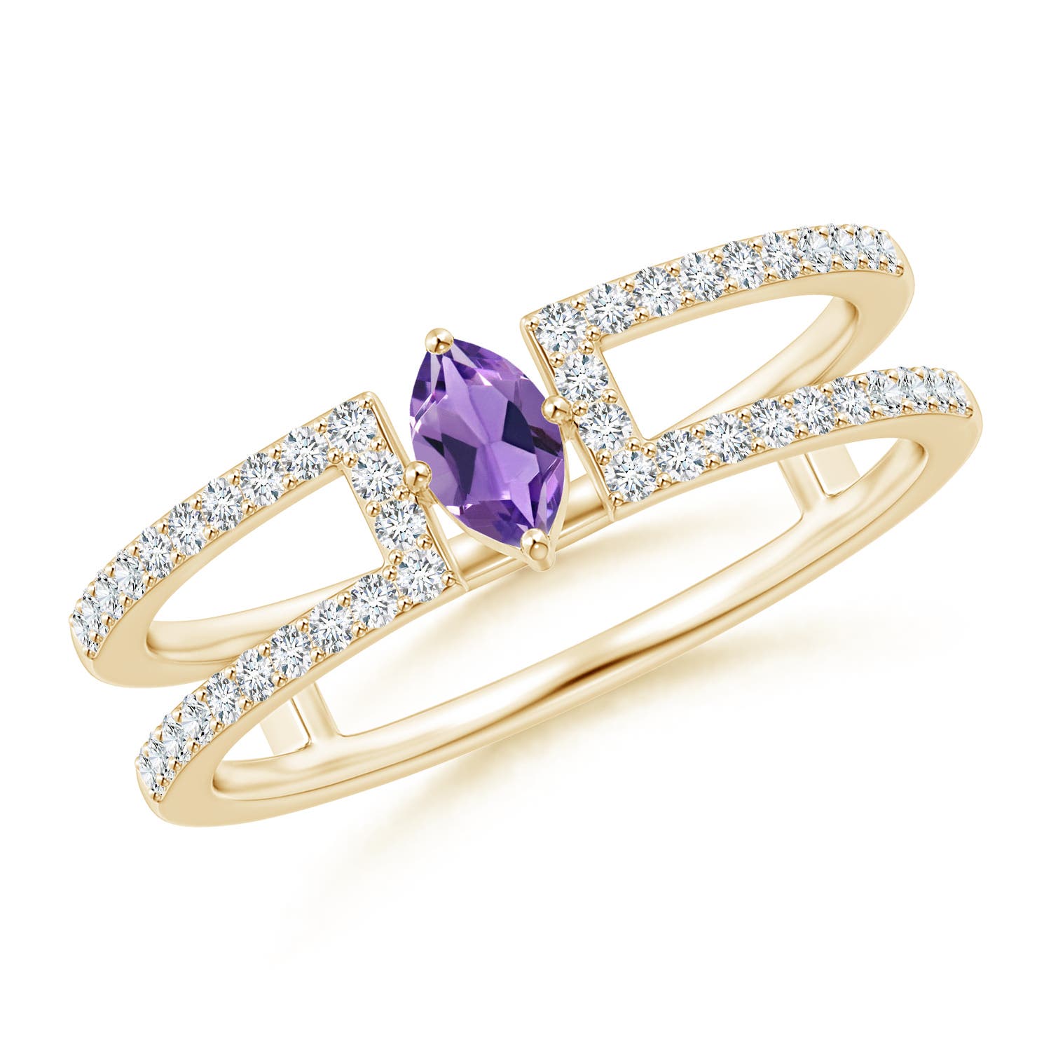 AA - Amethyst / 0.44 CT / 14 KT Yellow Gold