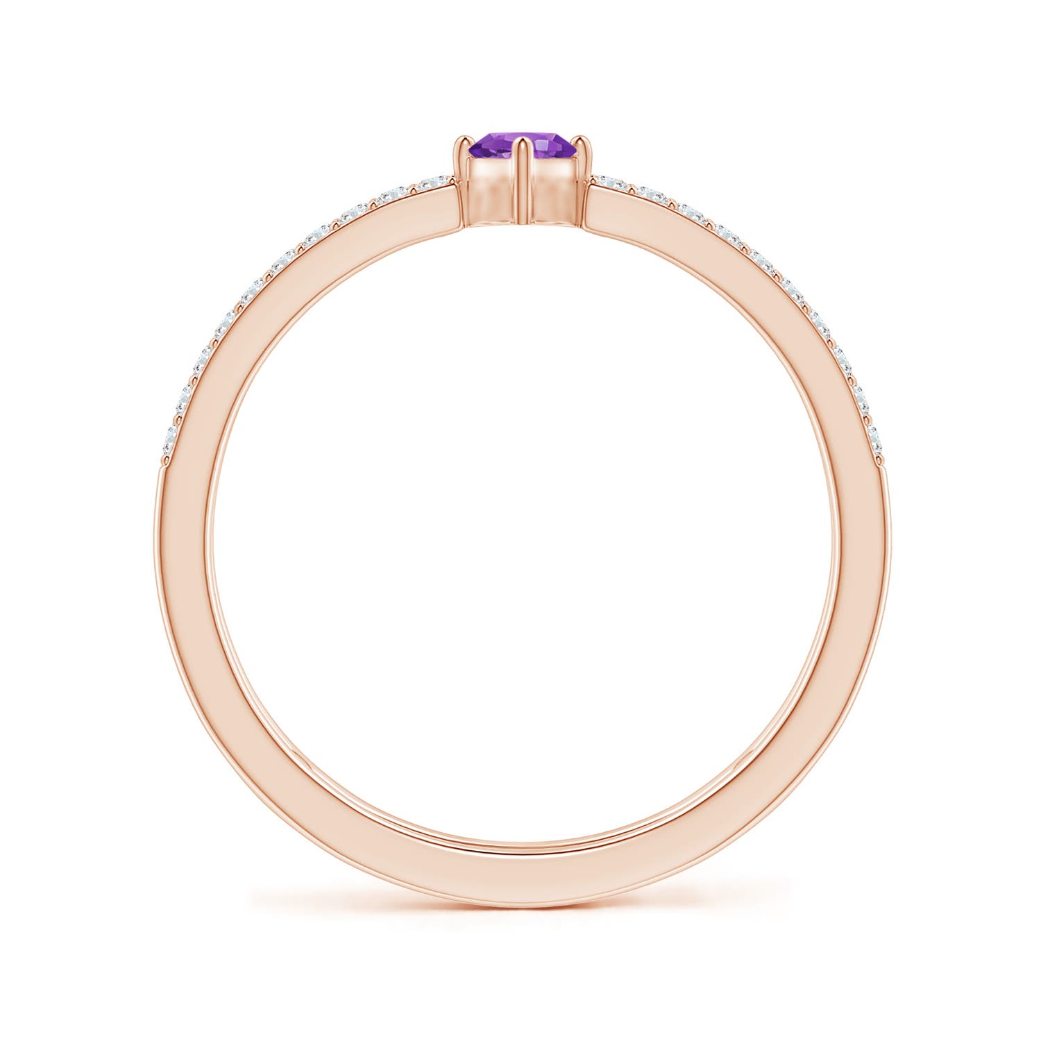 AAA - Amethyst / 0.44 CT / 14 KT Rose Gold