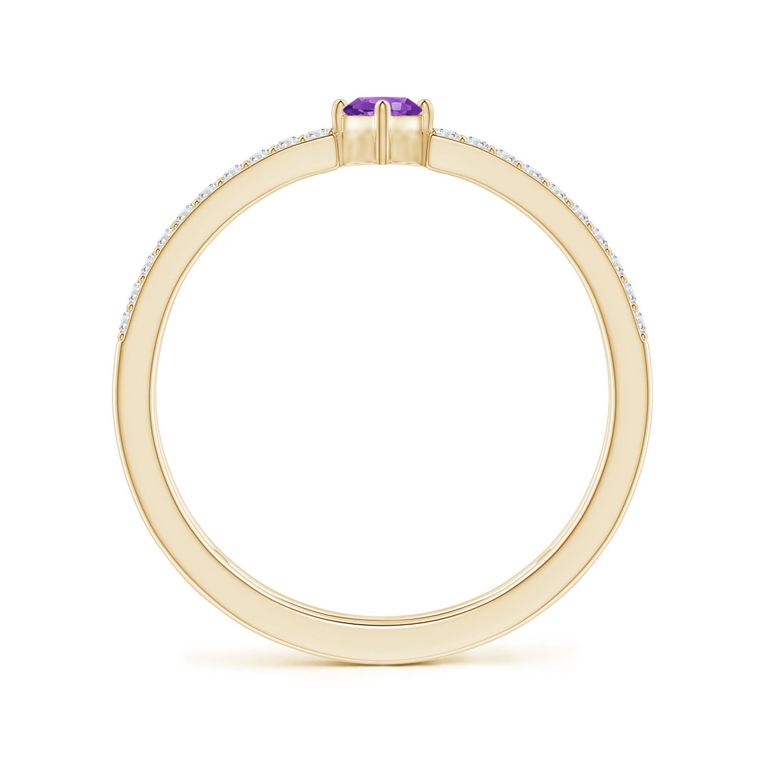 AAA - Amethyst / 0.44 CT / 14 KT Yellow Gold