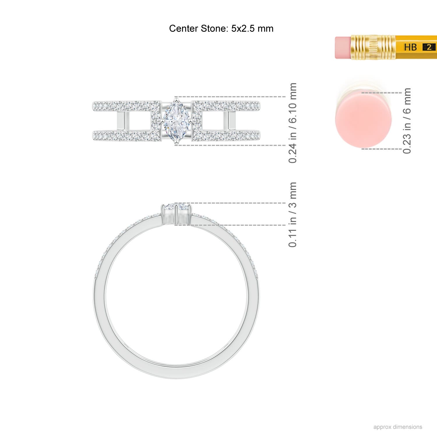 G, VS2 / 0.51 CT / 14 KT White Gold