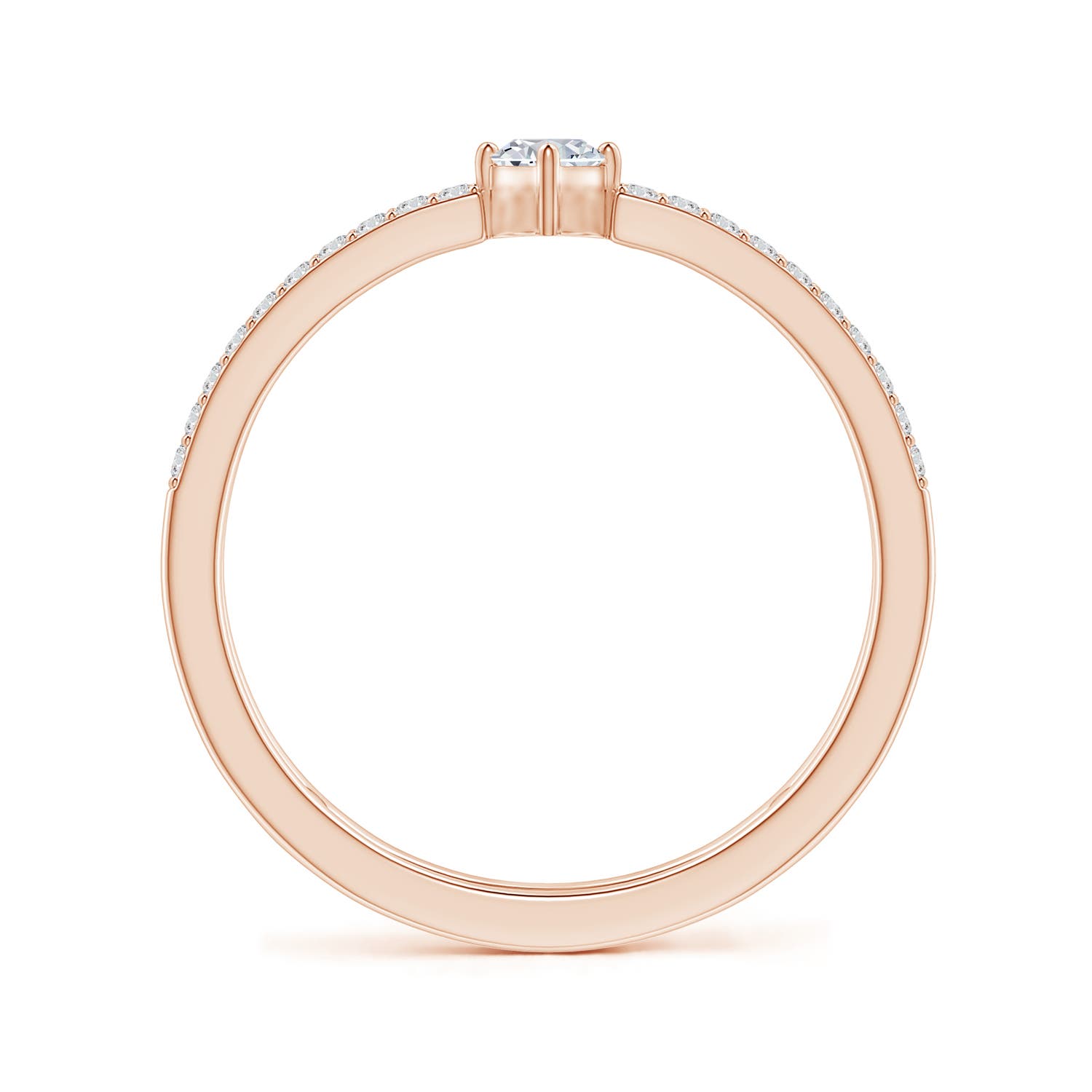 H, SI2 / 0.51 CT / 14 KT Rose Gold