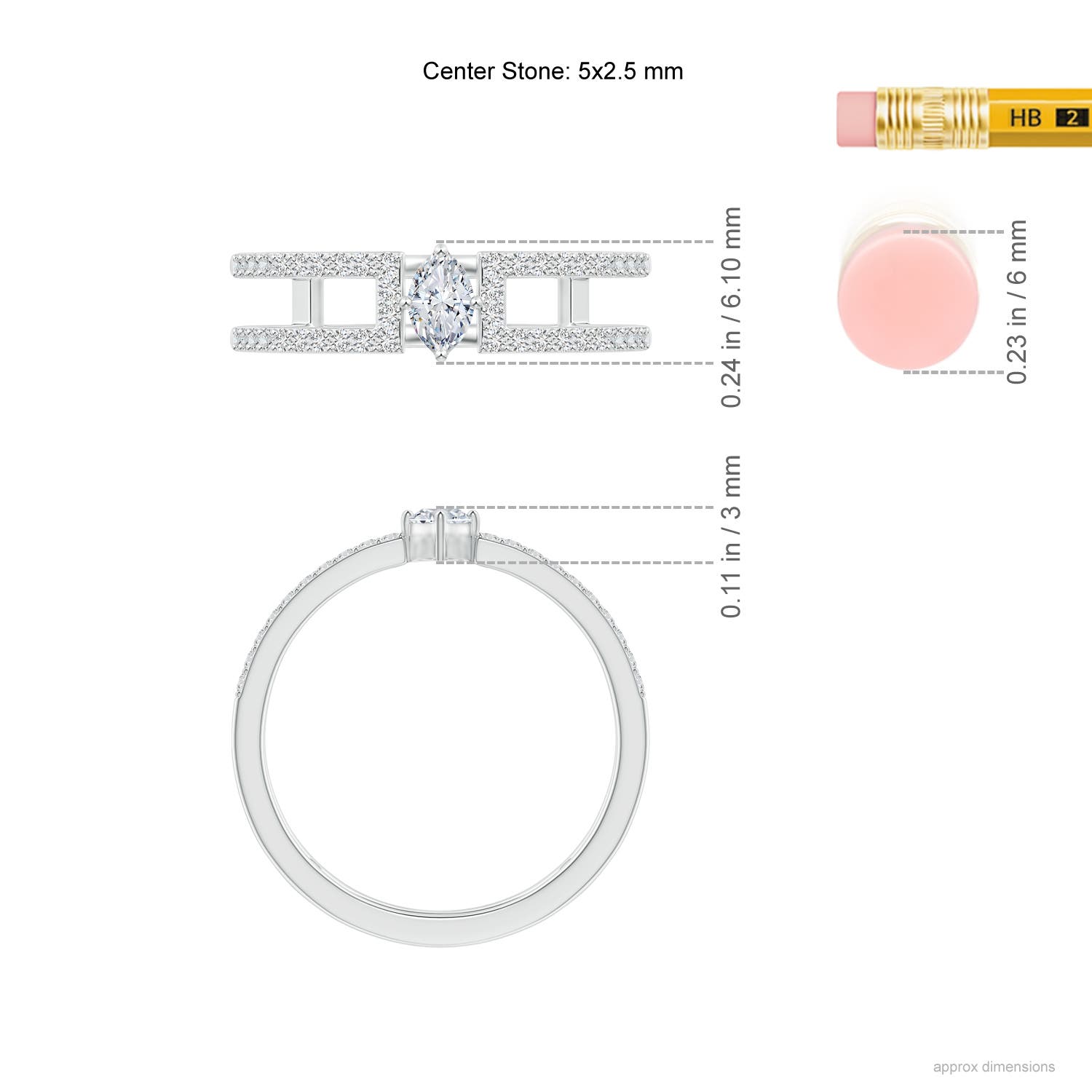 H, SI2 / 0.51 CT / 14 KT White Gold