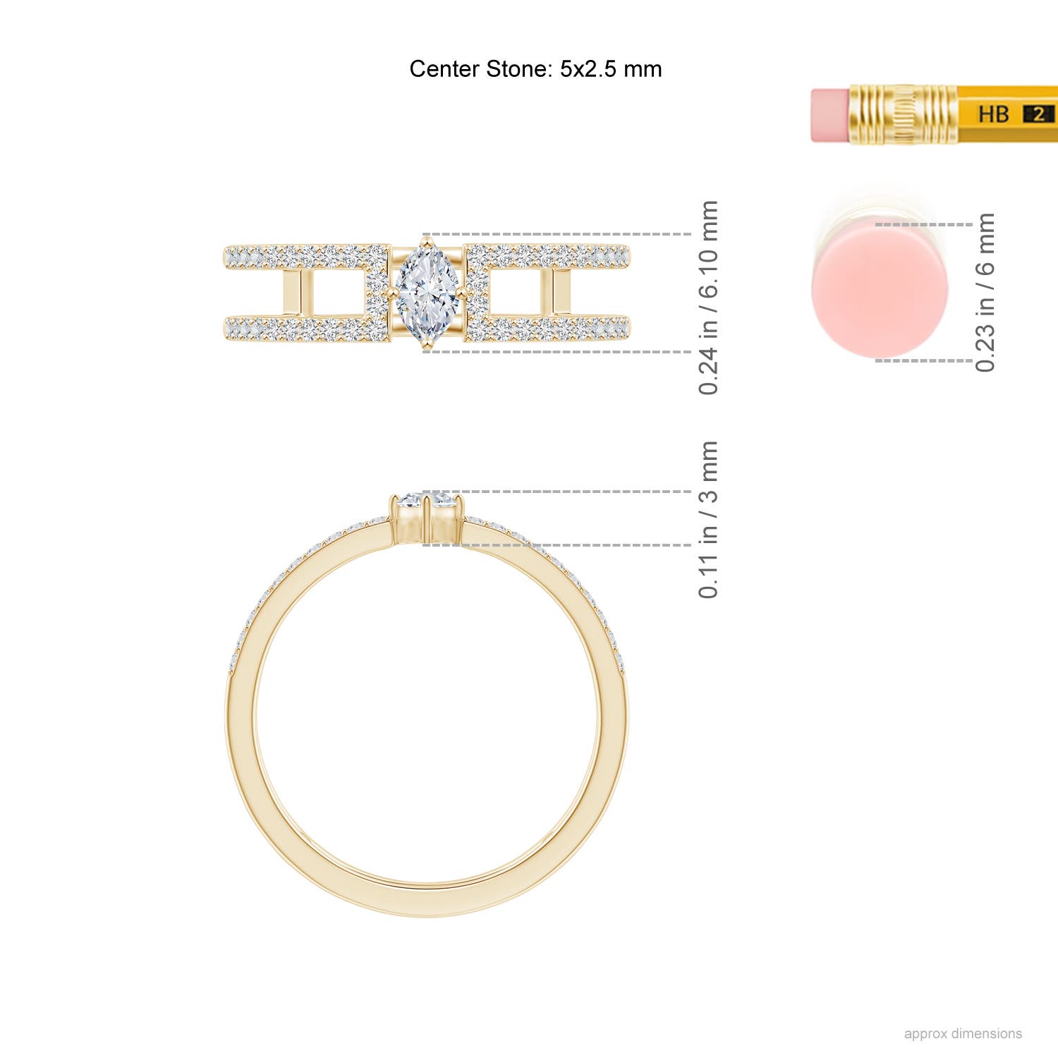 H, SI2 / 0.51 CT / 14 KT Yellow Gold