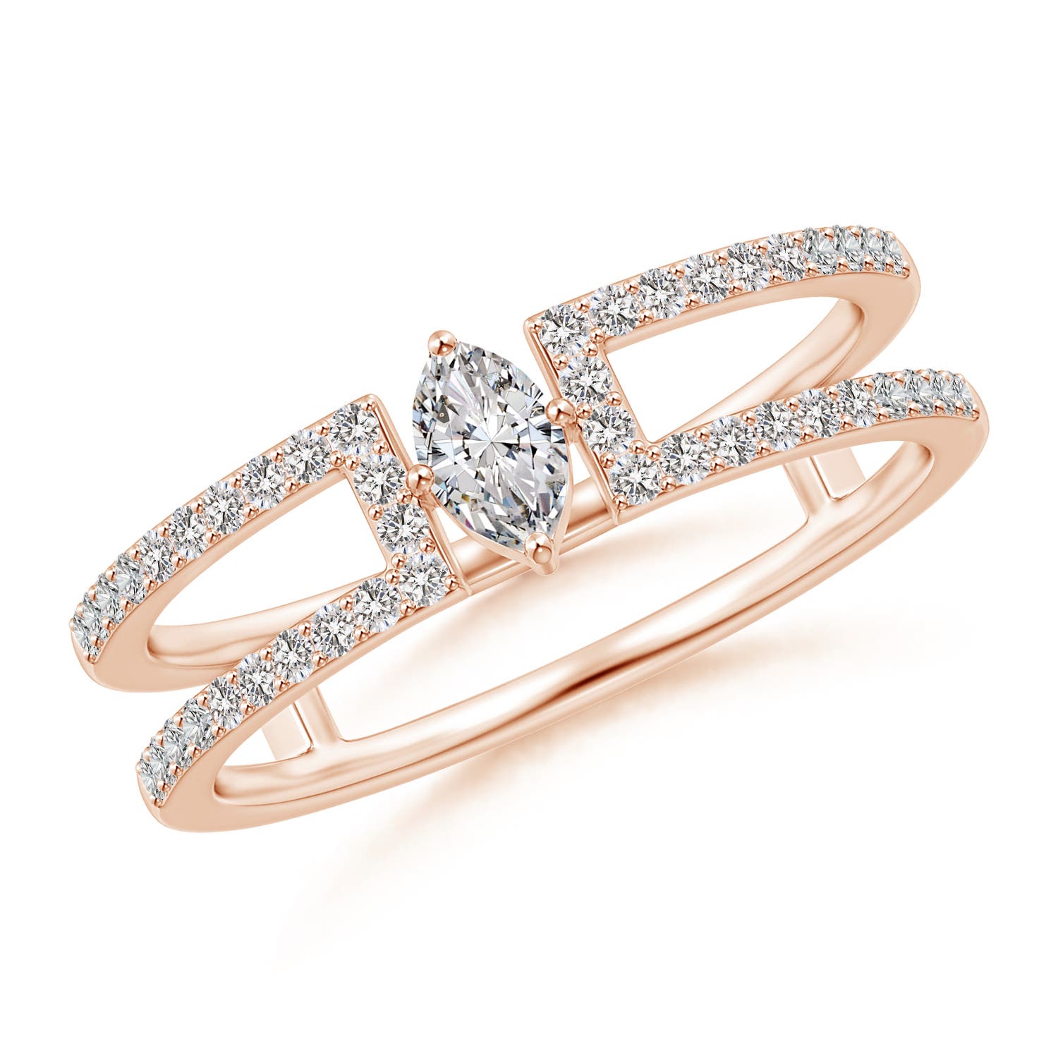 I-J, I1-I2 / 0.51 CT / 14 KT Rose Gold