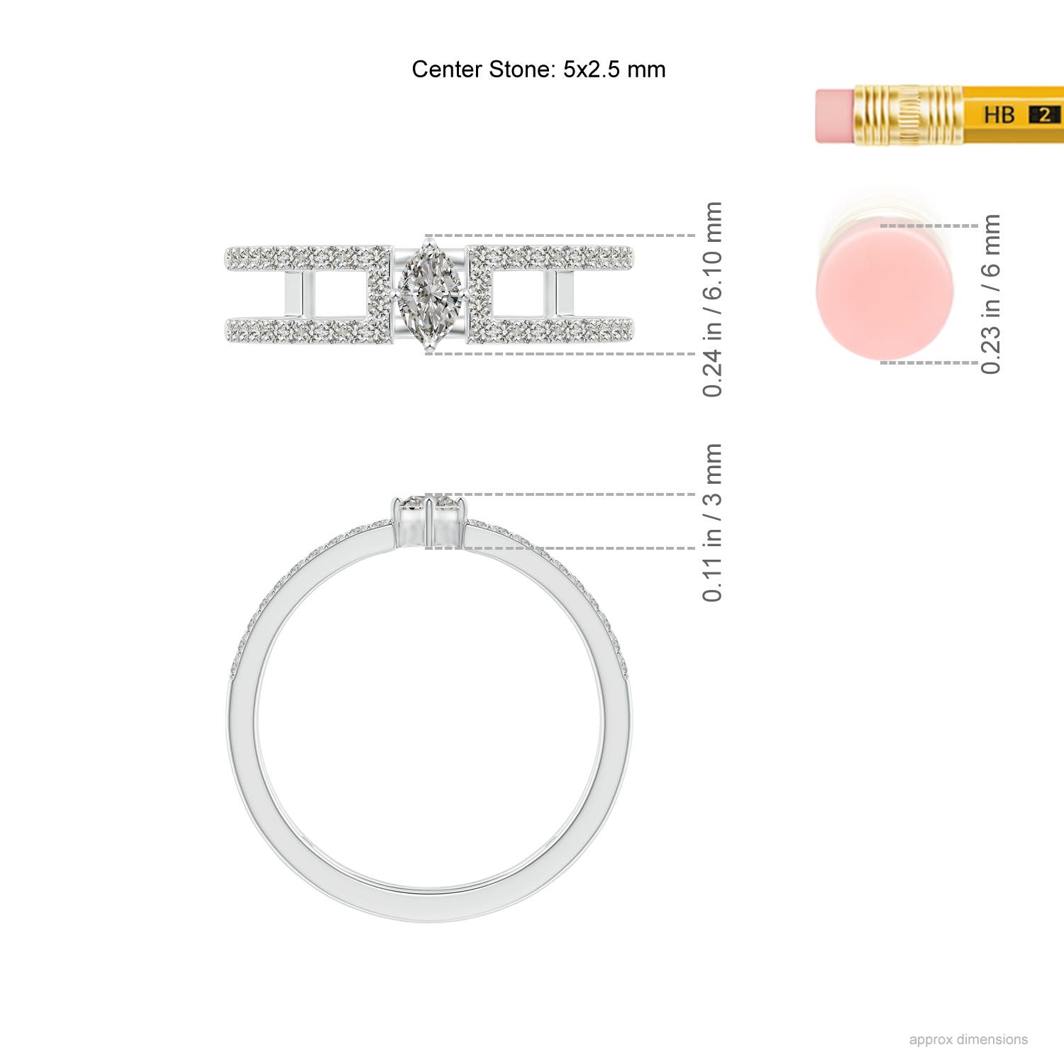 K, I3 / 0.51 CT / 14 KT White Gold