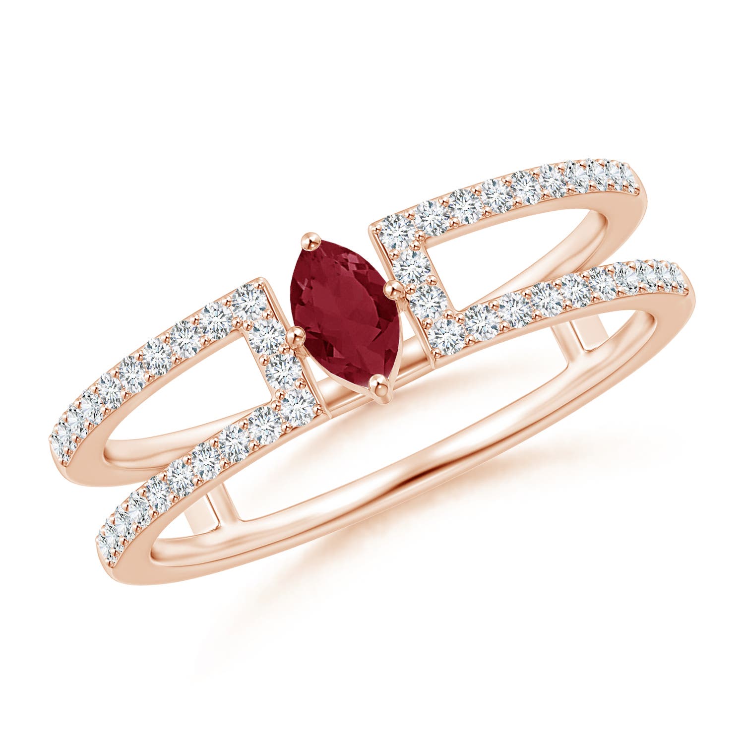 A - Ruby / 0.49 CT / 14 KT Rose Gold