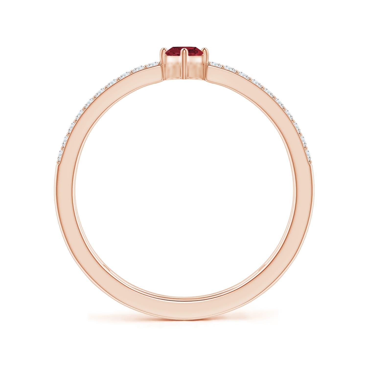 A - Ruby / 0.49 CT / 14 KT Rose Gold