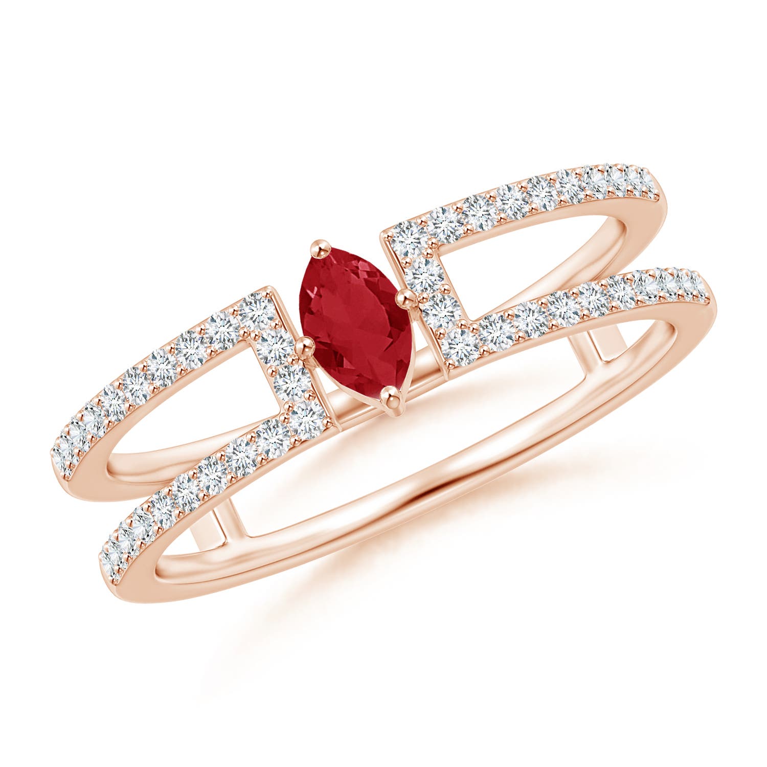 AA - Ruby / 0.49 CT / 14 KT Rose Gold