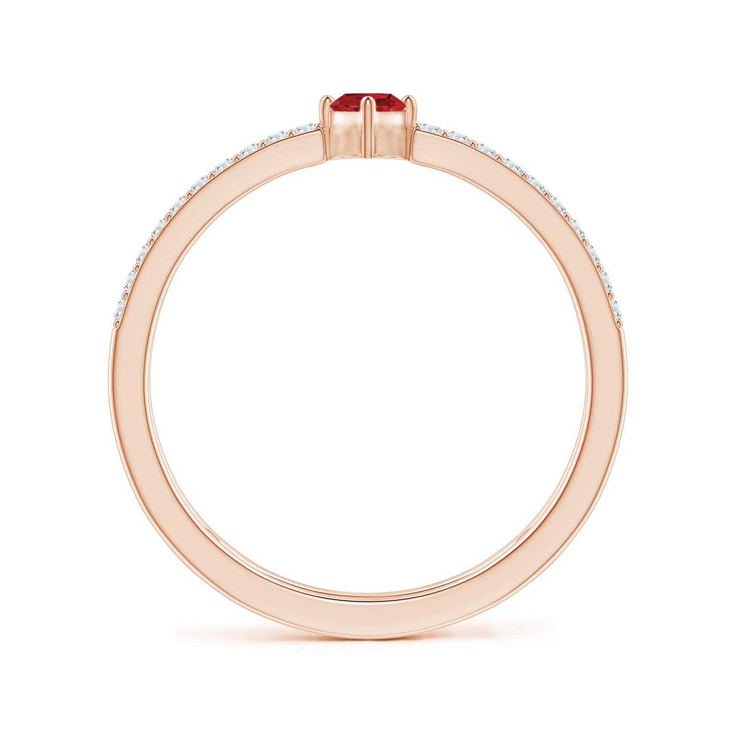 AA - Ruby / 0.49 CT / 14 KT Rose Gold