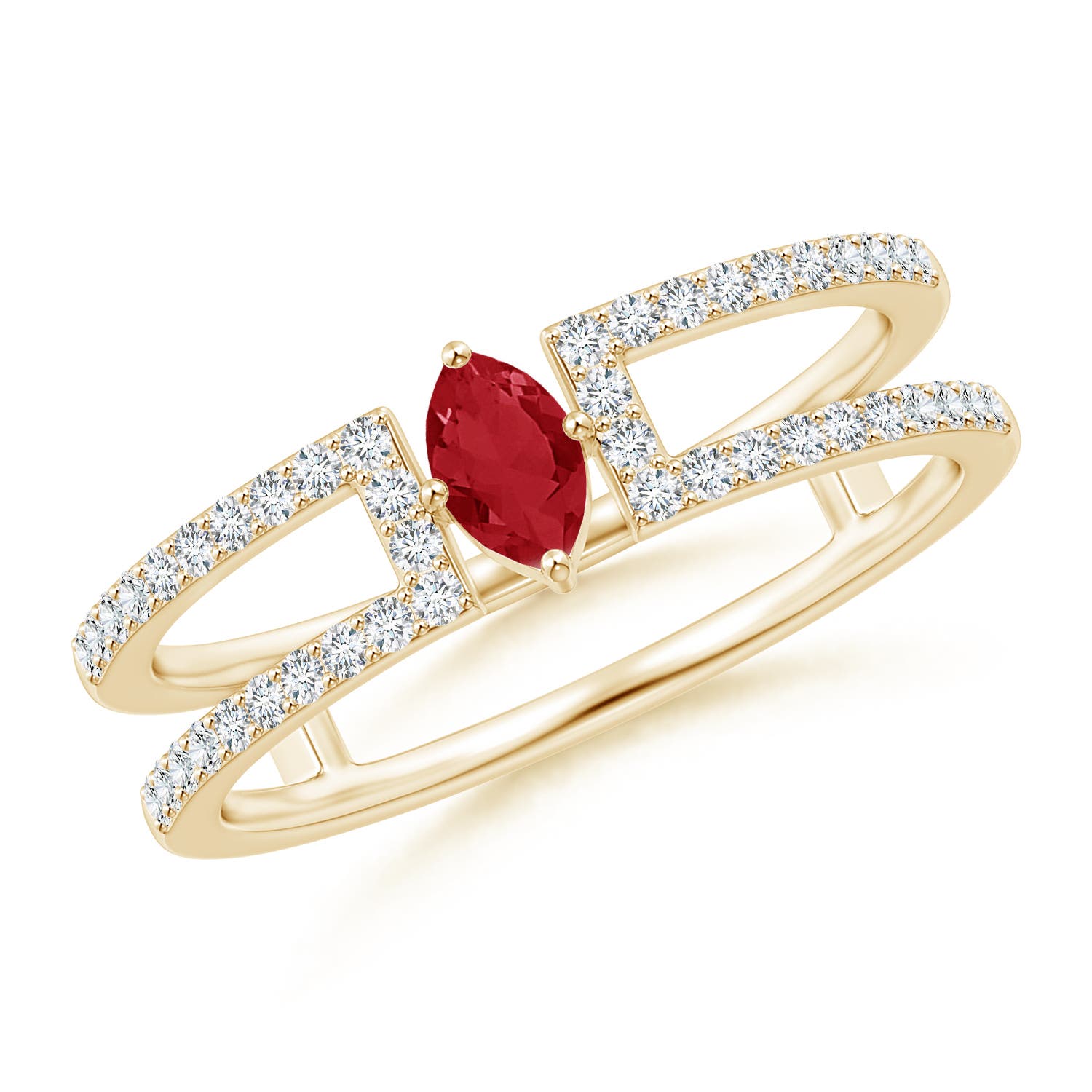 AA - Ruby / 0.49 CT / 14 KT Yellow Gold