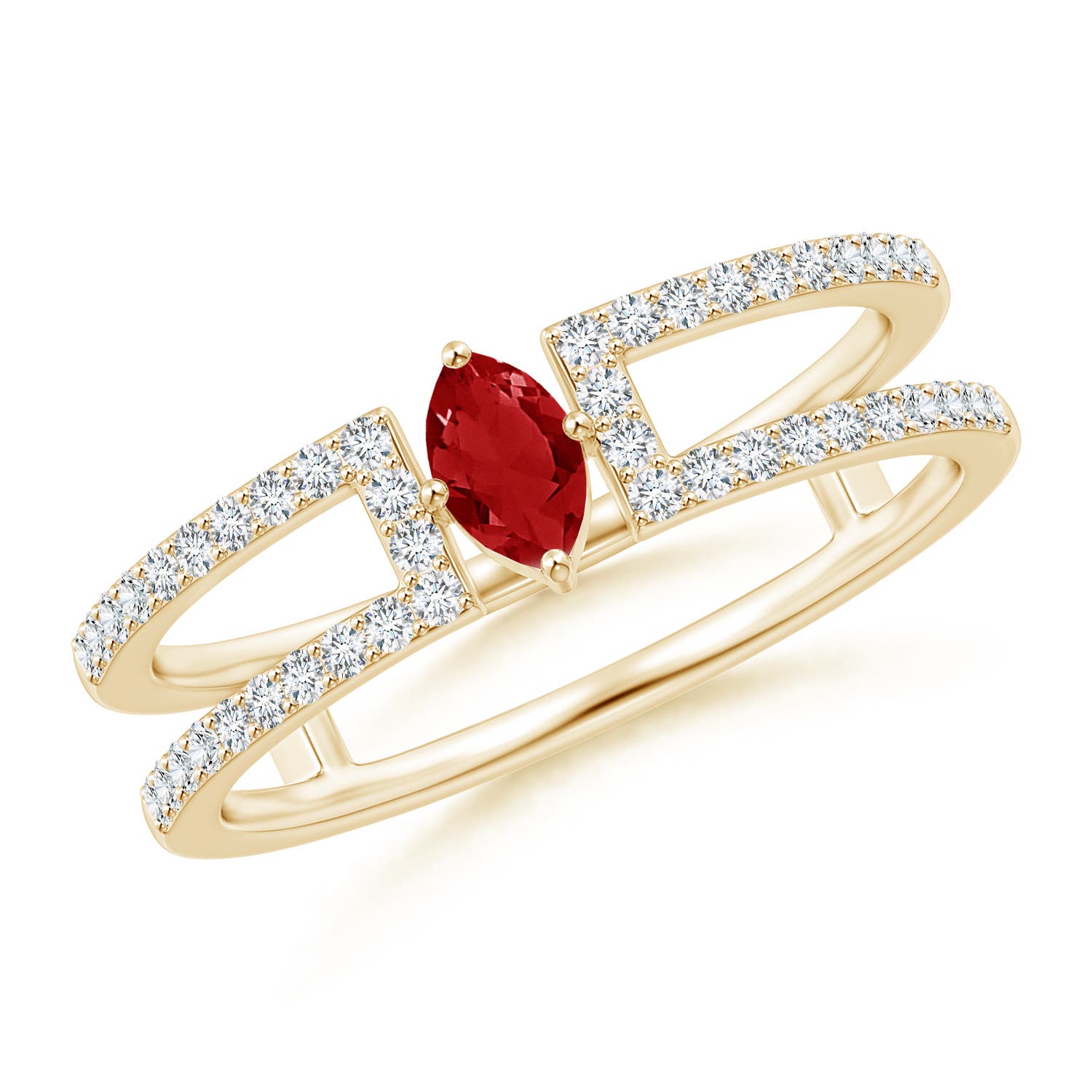 AAA - Ruby / 0.49 CT / 14 KT Yellow Gold