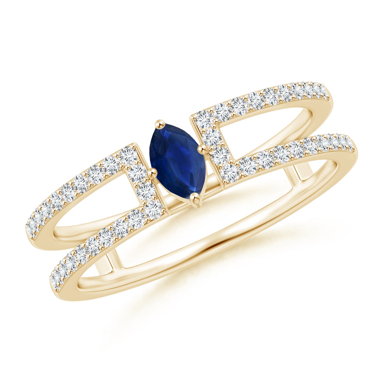 AA - Blue Sapphire / 0.51 CT / 14 KT Yellow Gold