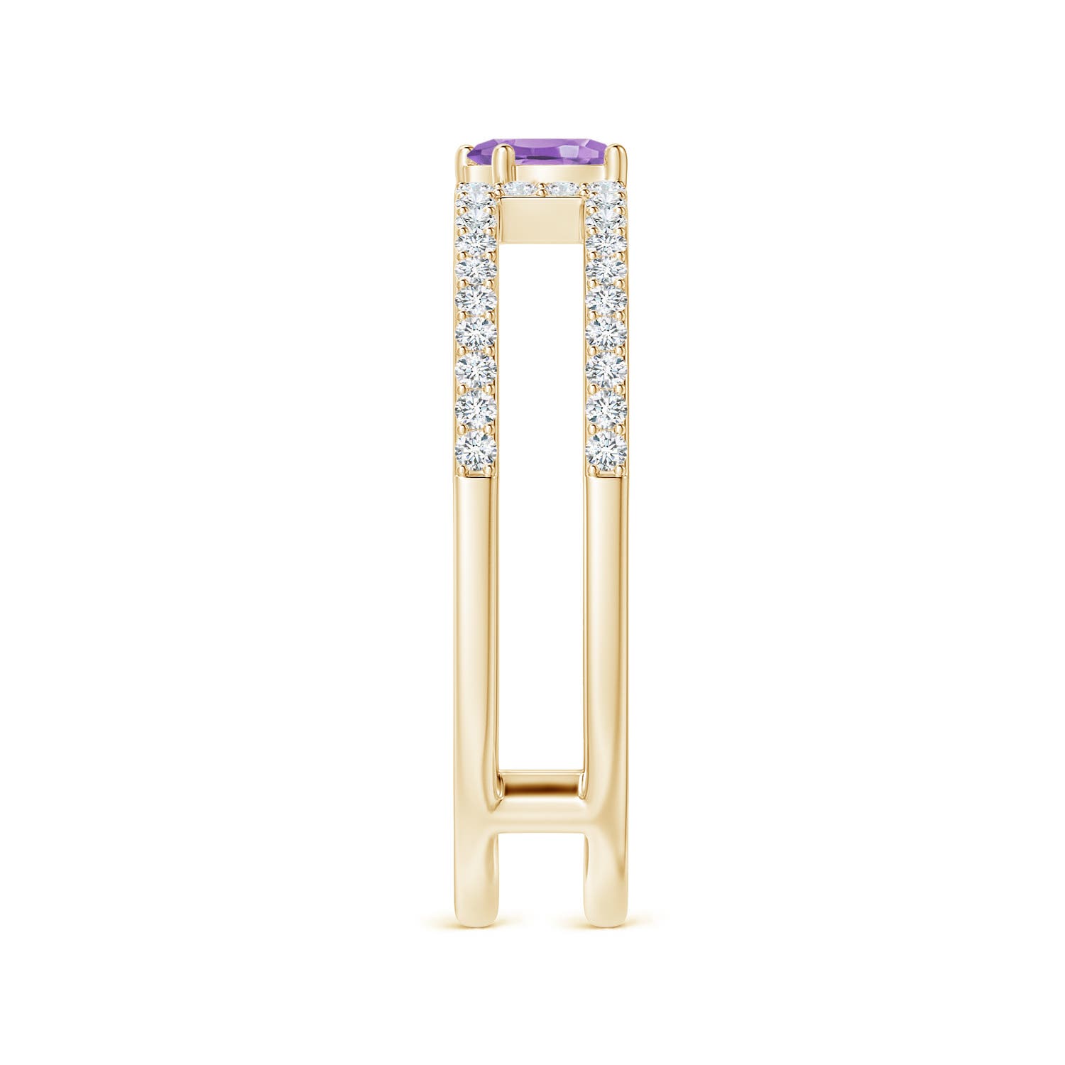 A - Amethyst / 0.44 CT / 14 KT Yellow Gold