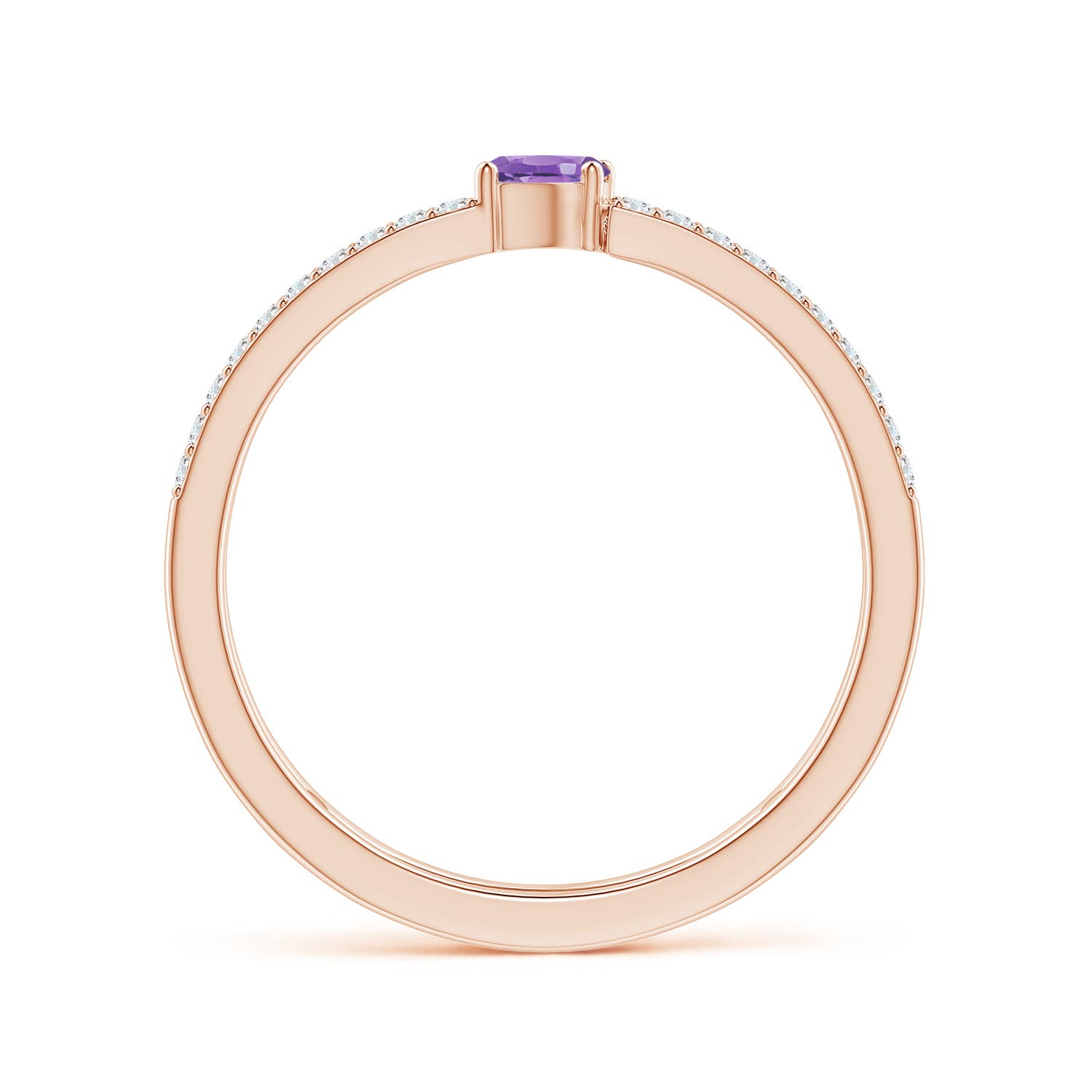 AA - Amethyst / 0.44 CT / 14 KT Rose Gold