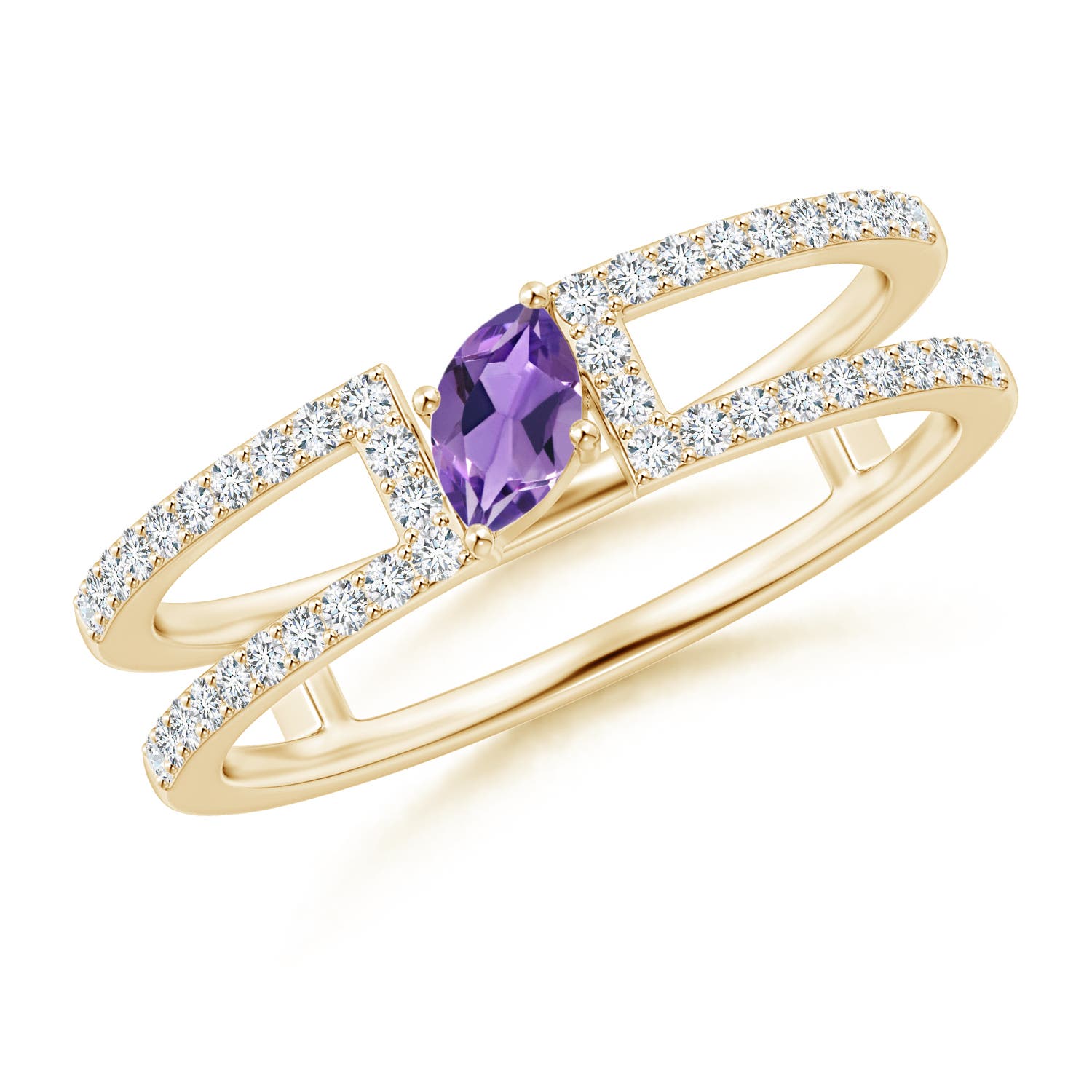 AA - Amethyst / 0.44 CT / 14 KT Yellow Gold