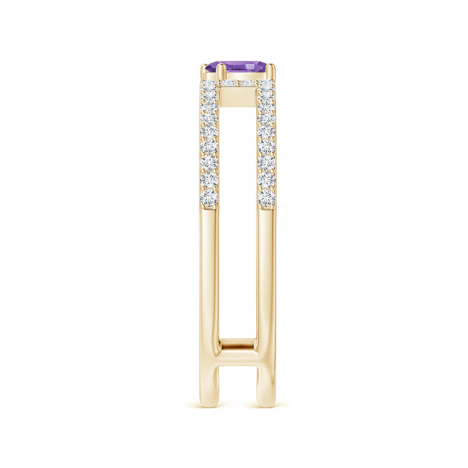 AA - Amethyst / 0.44 CT / 14 KT Yellow Gold