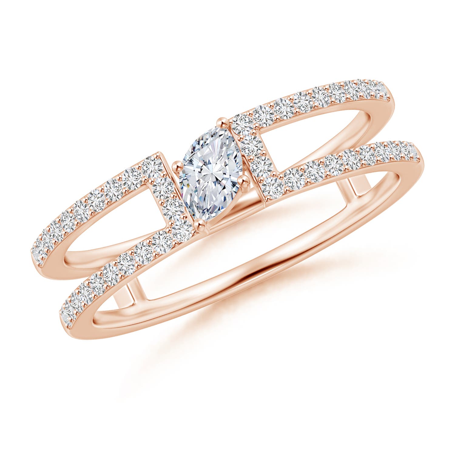 H, SI2 / 0.51 CT / 14 KT Rose Gold