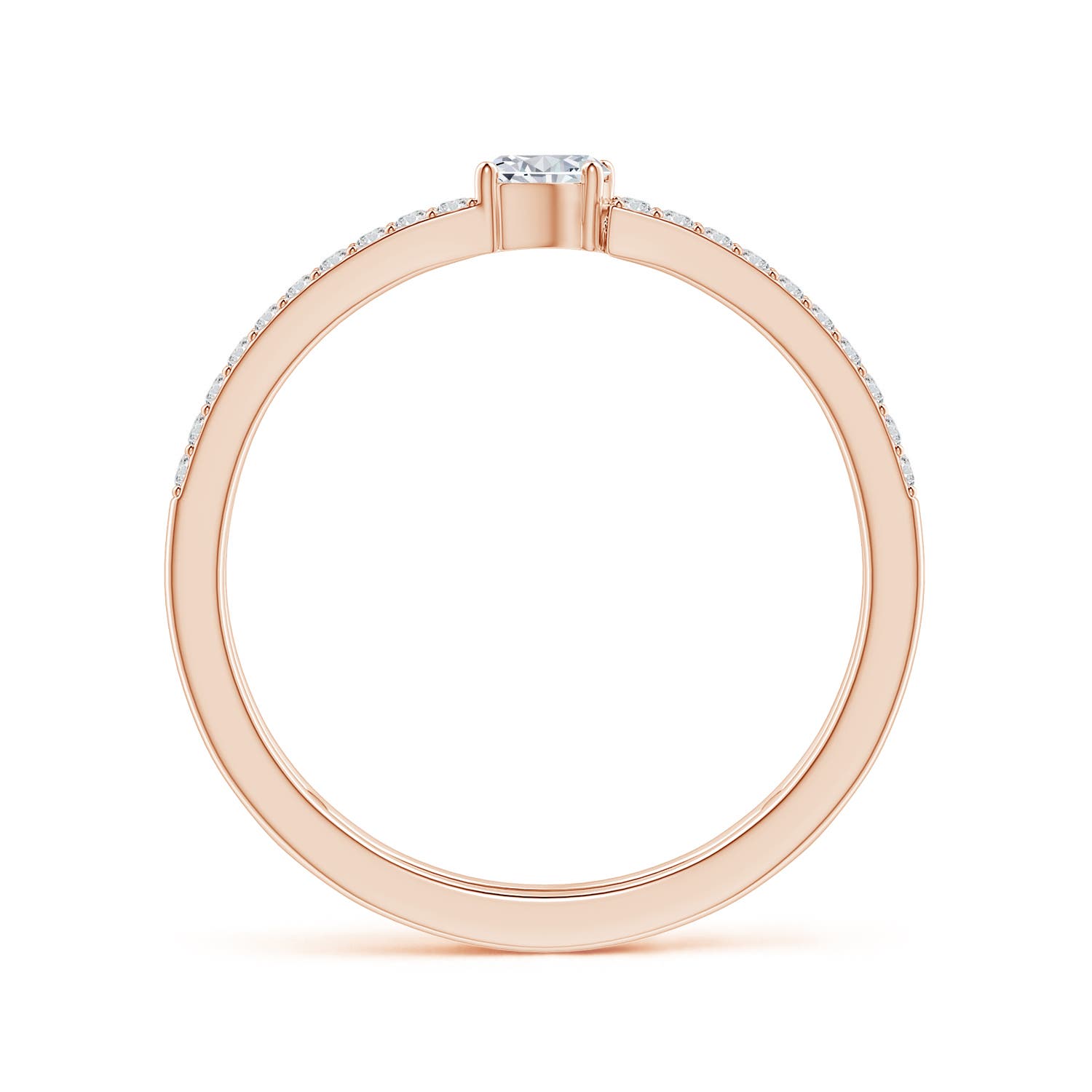 H, SI2 / 0.51 CT / 14 KT Rose Gold