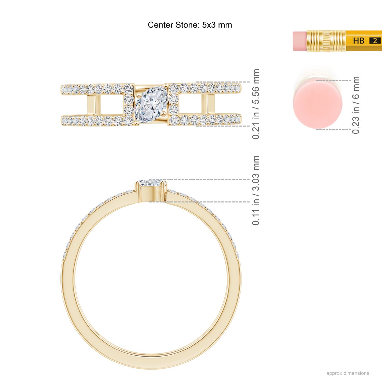 H, SI2 / 0.51 CT / 14 KT Yellow Gold