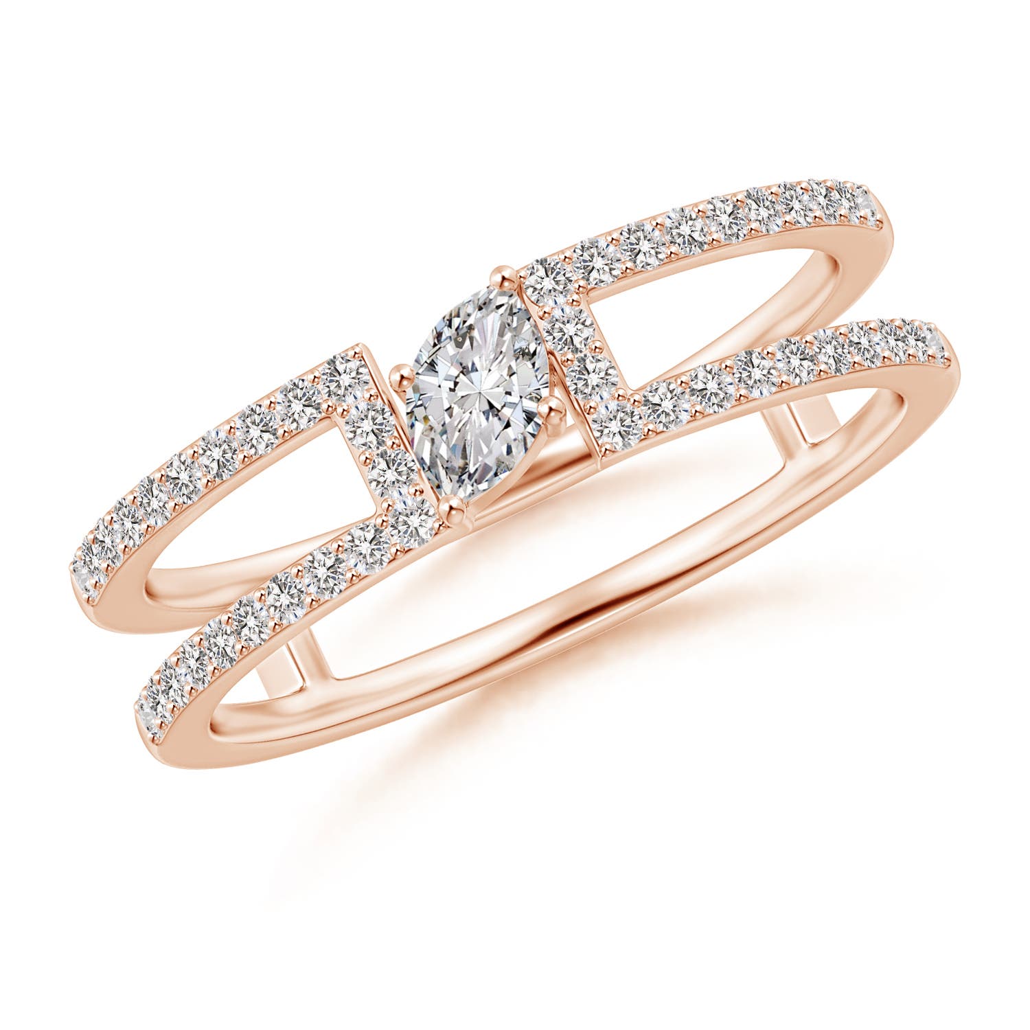 I-J, I1-I2 / 0.51 CT / 14 KT Rose Gold