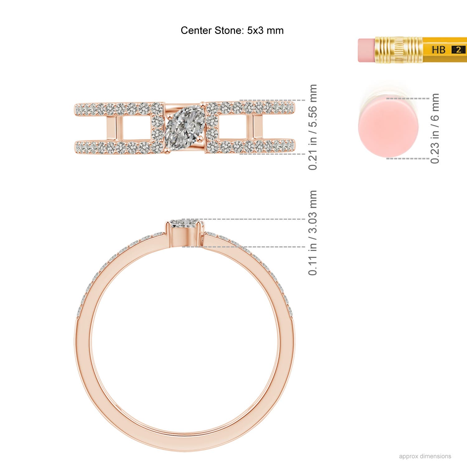 K, I3 / 0.51 CT / 14 KT Rose Gold