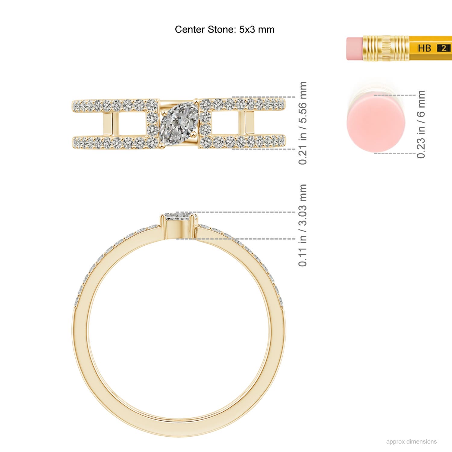 K, I3 / 0.51 CT / 14 KT Yellow Gold