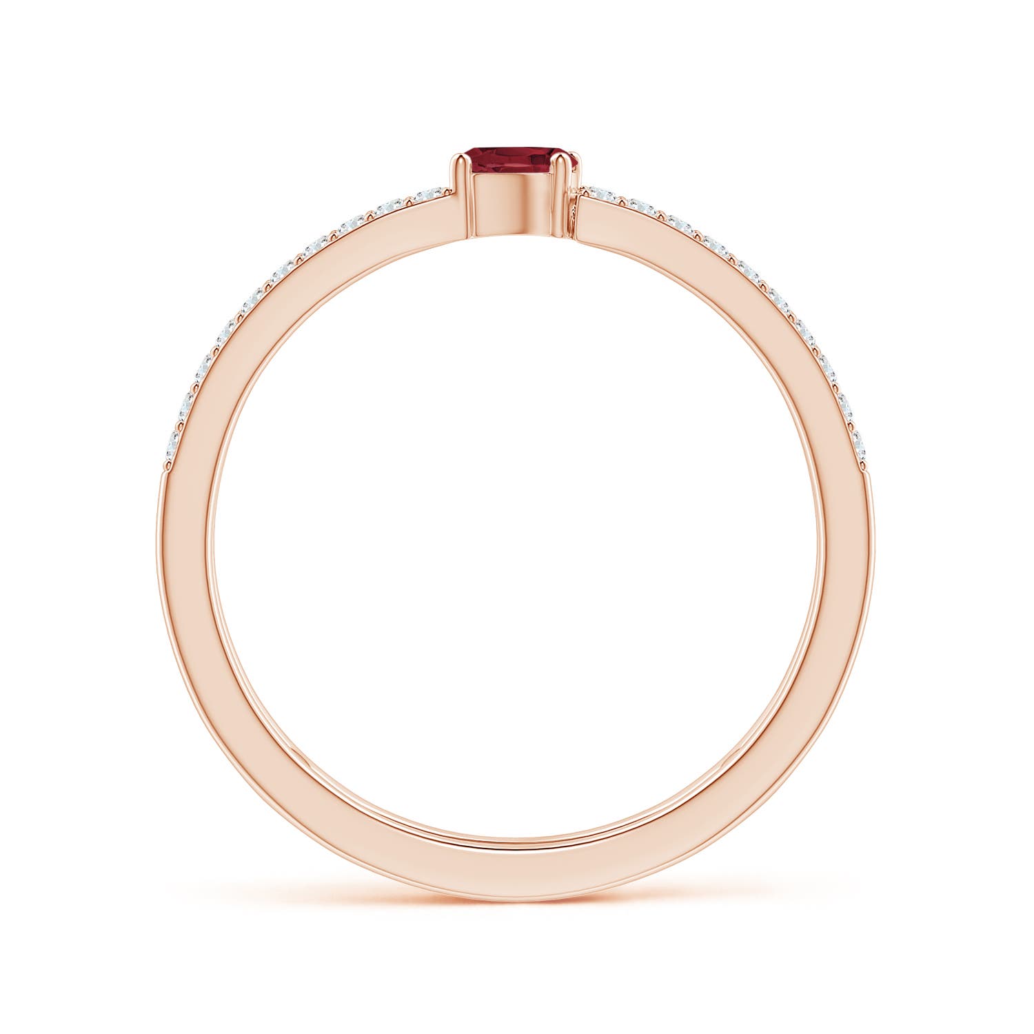 A - Ruby / 0.49 CT / 14 KT Rose Gold