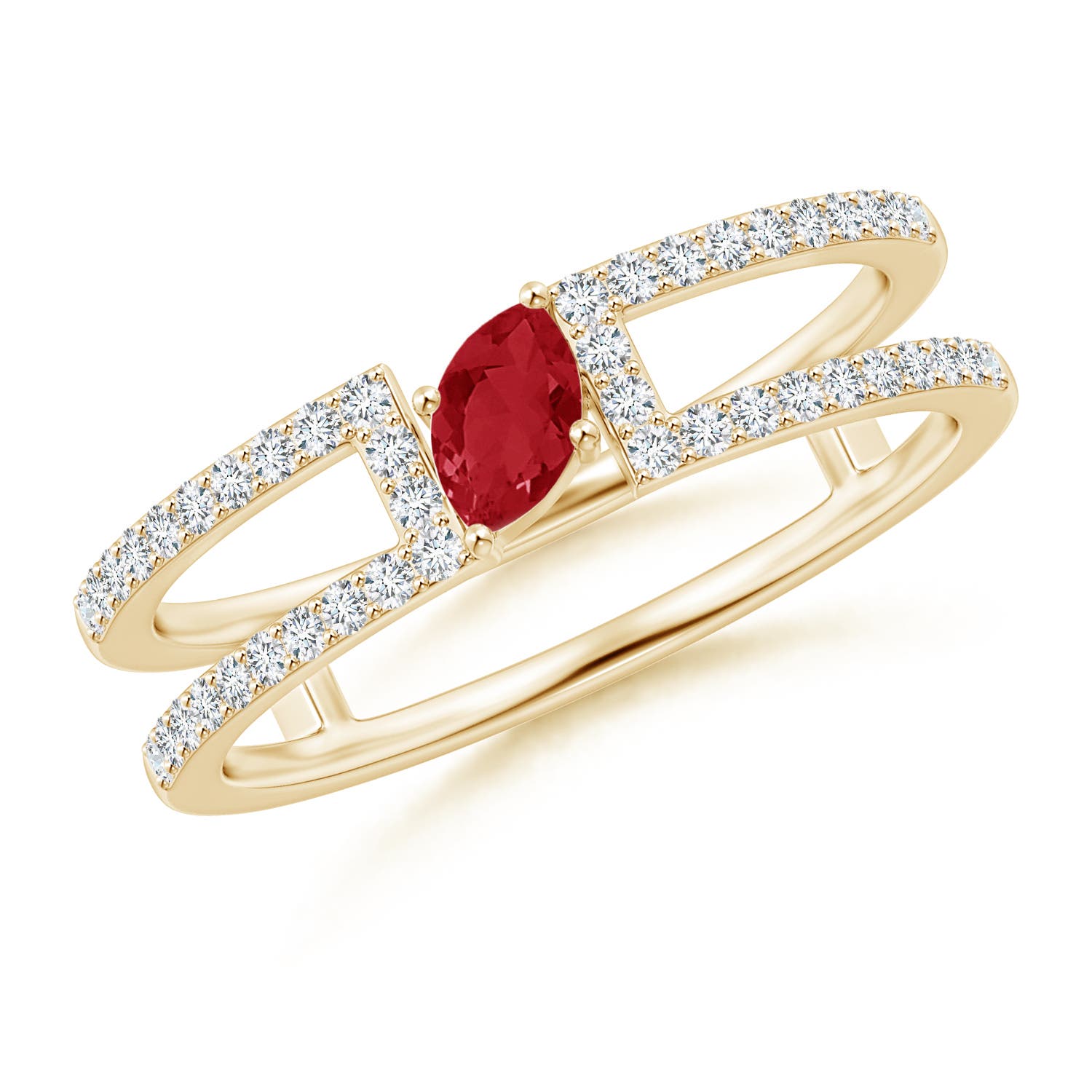 AA - Ruby / 0.49 CT / 14 KT Yellow Gold