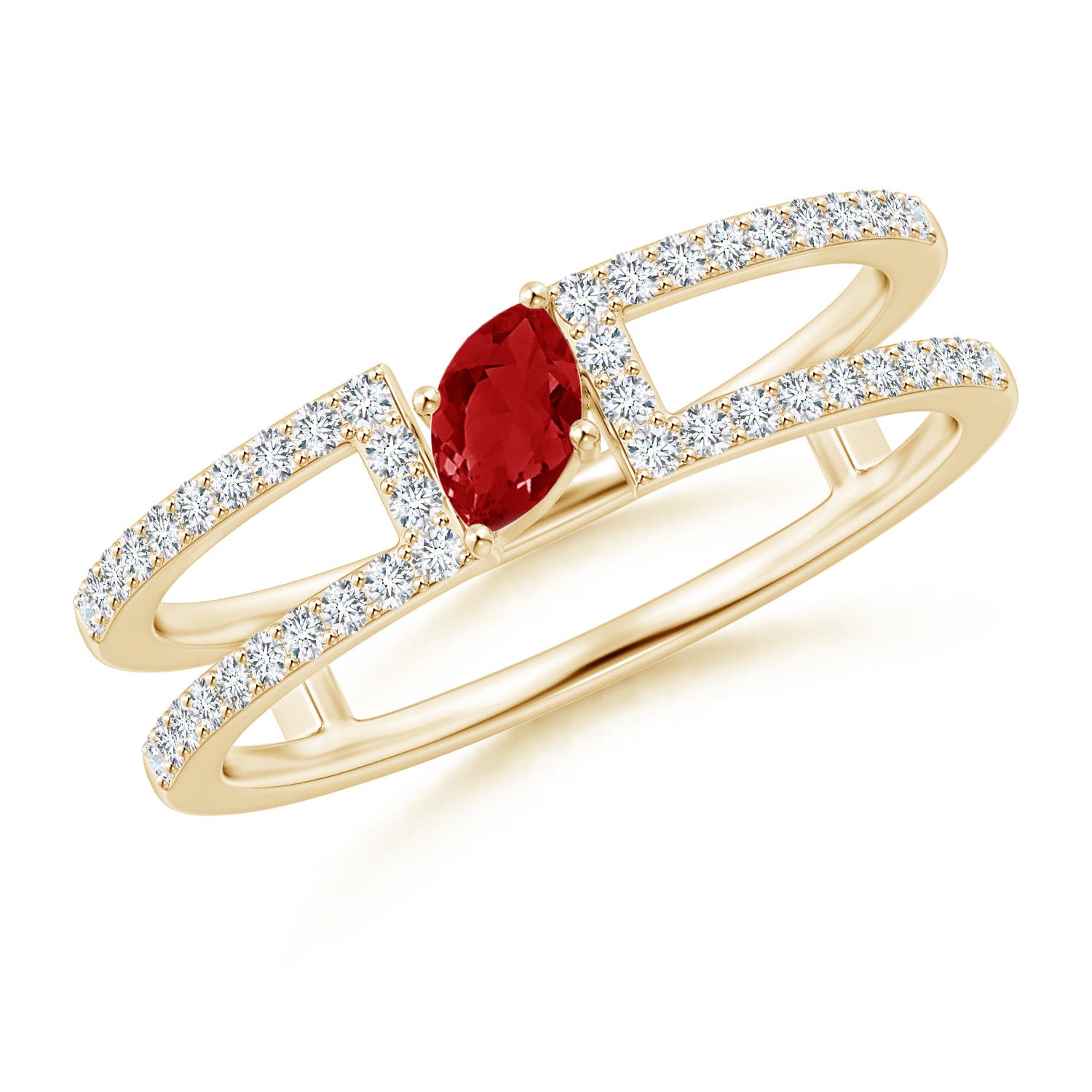 AAA - Ruby / 0.49 CT / 14 KT Yellow Gold