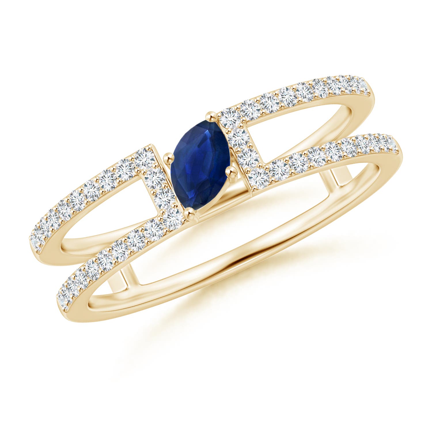 AA - Blue Sapphire / 0.51 CT / 14 KT Yellow Gold