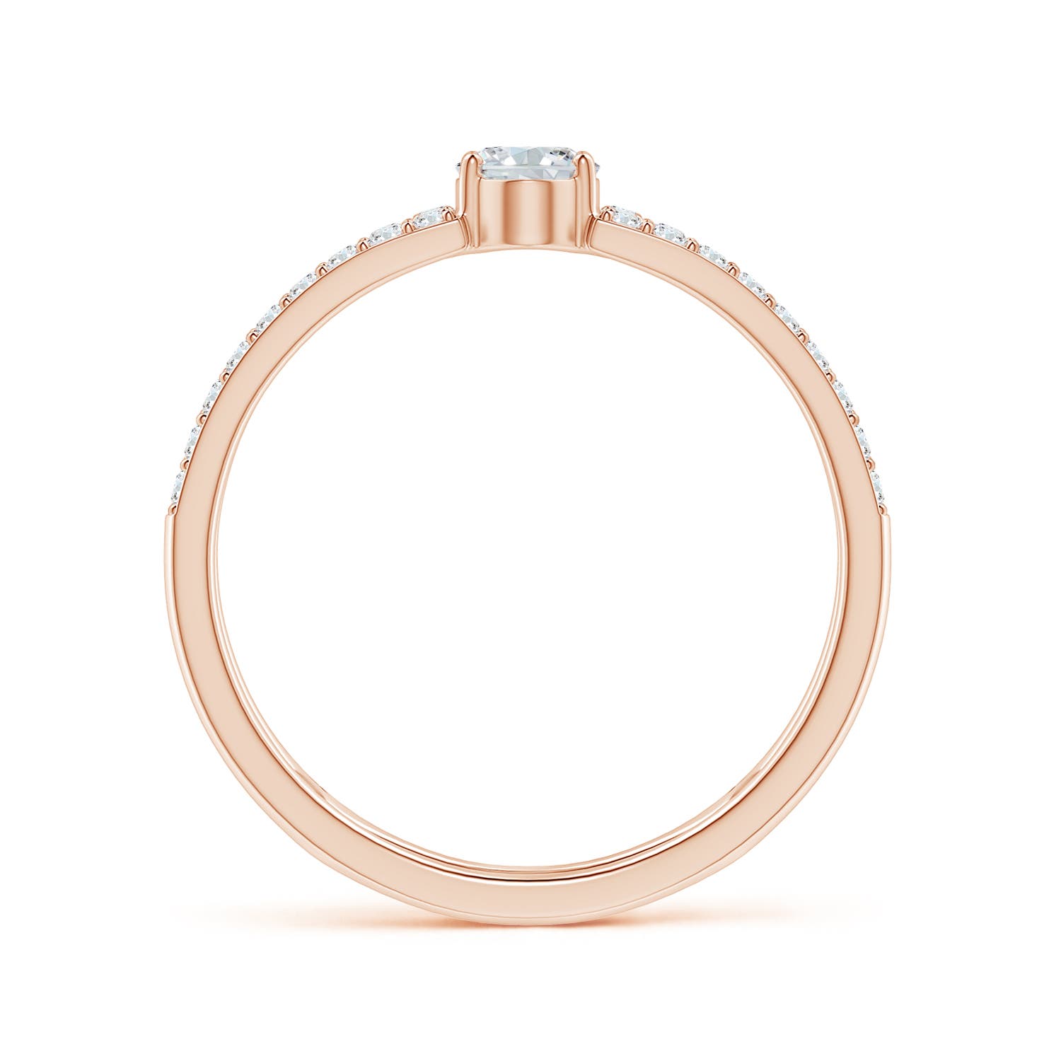 G, VS2 / 0.75 CT / 14 KT Rose Gold