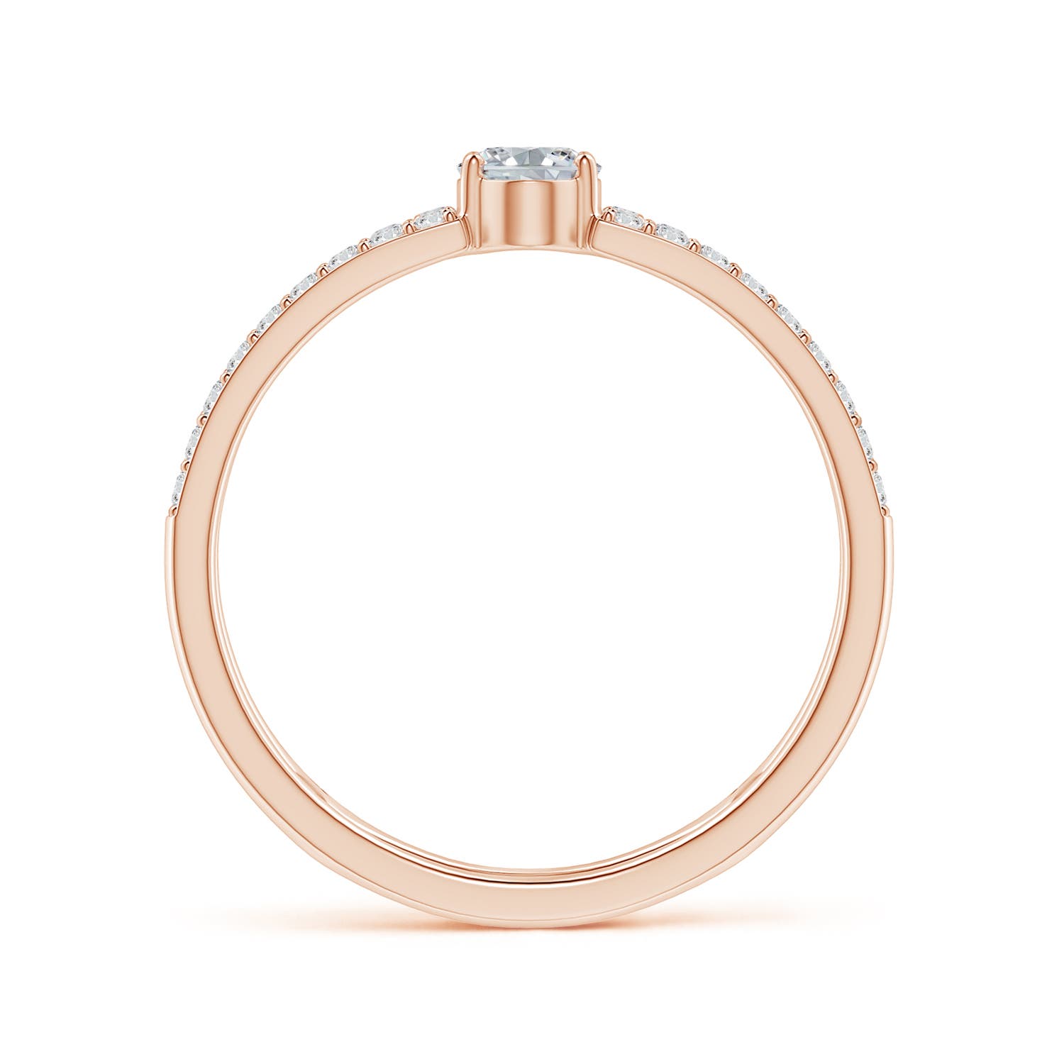 H, SI2 / 0.75 CT / 14 KT Rose Gold