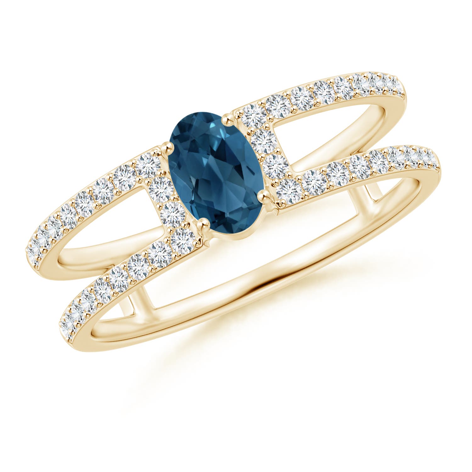 AA - London Blue Topaz / 0.86 CT / 14 KT Yellow Gold