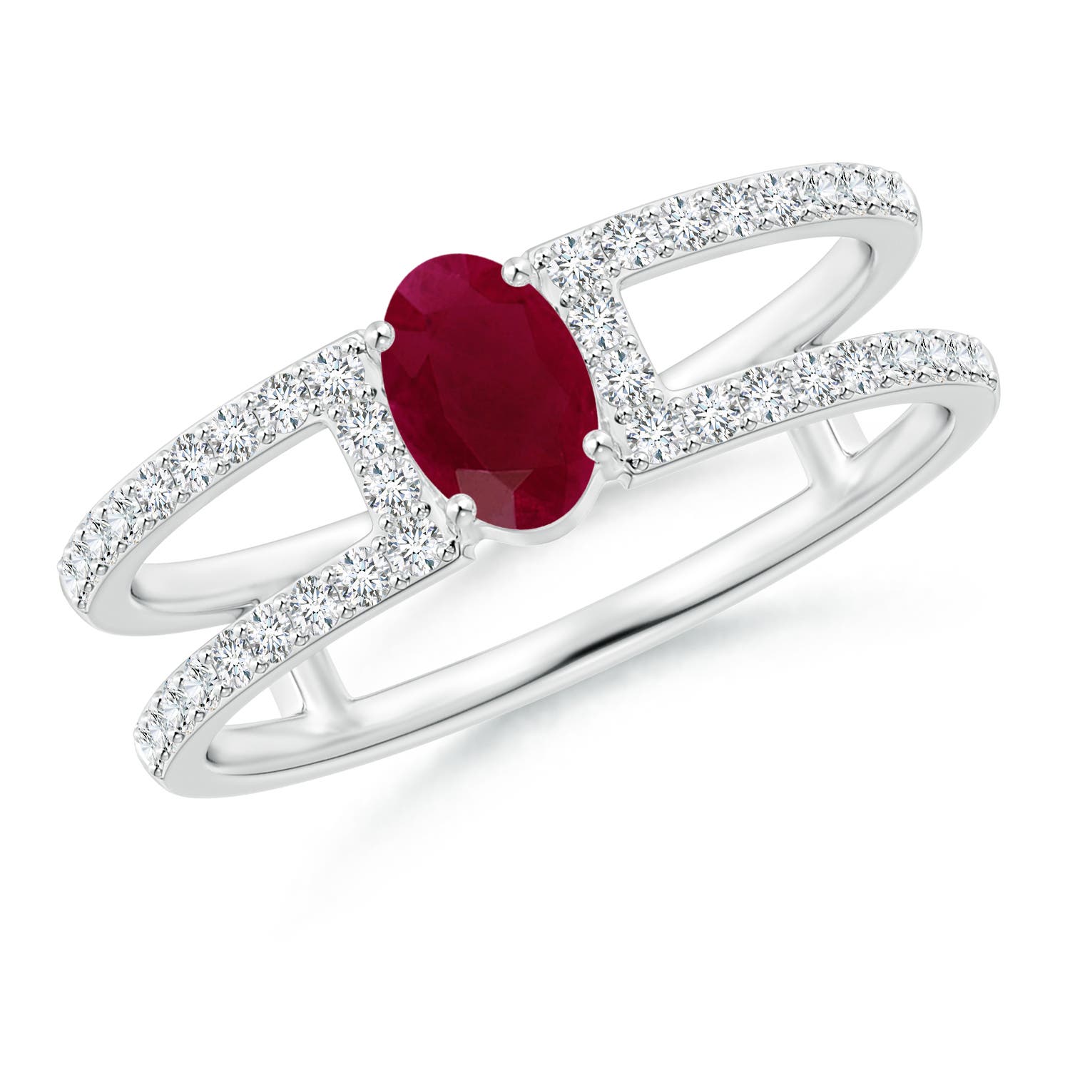 A - Ruby / 0.92 CT / 14 KT White Gold