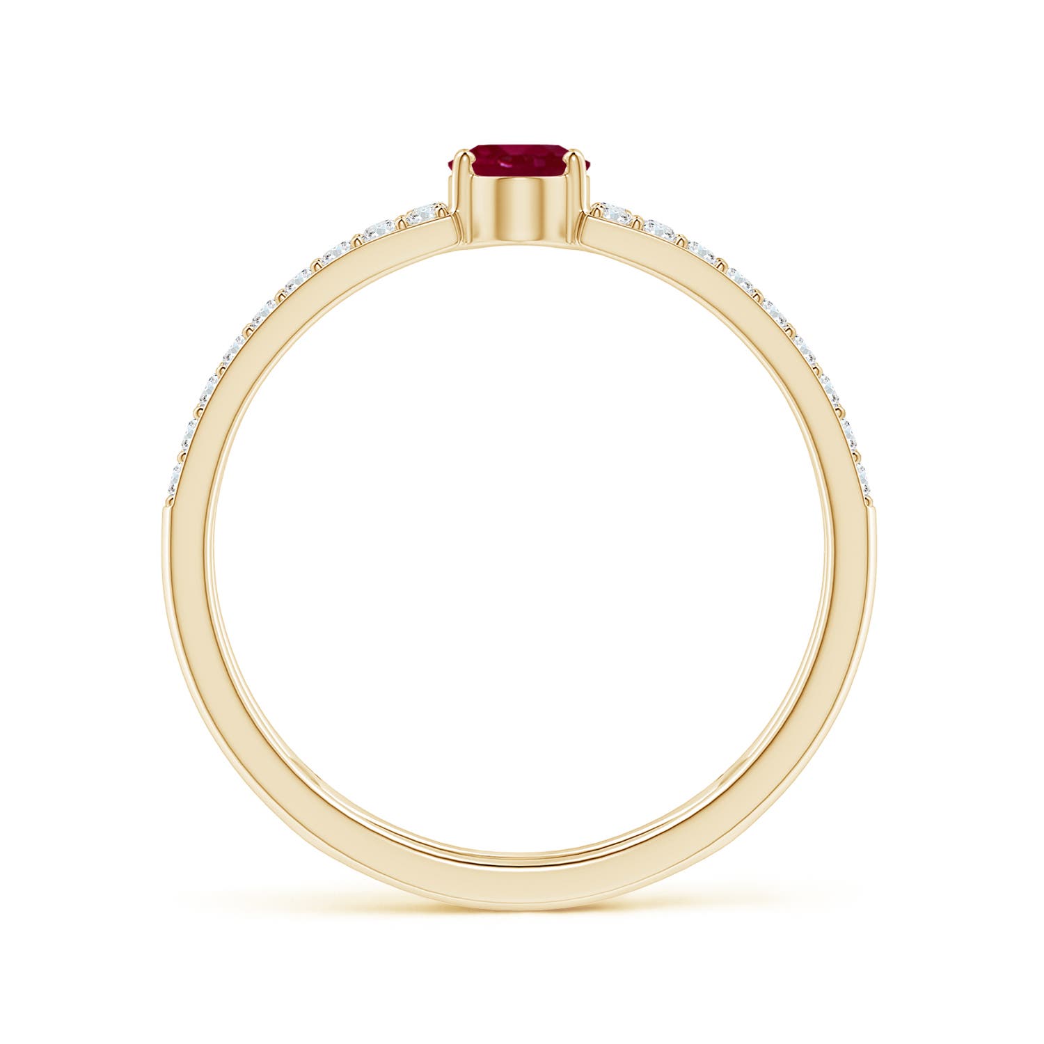 A - Ruby / 0.92 CT / 14 KT Yellow Gold