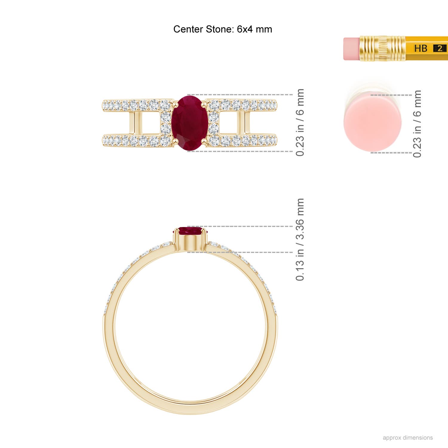 A - Ruby / 0.92 CT / 14 KT Yellow Gold