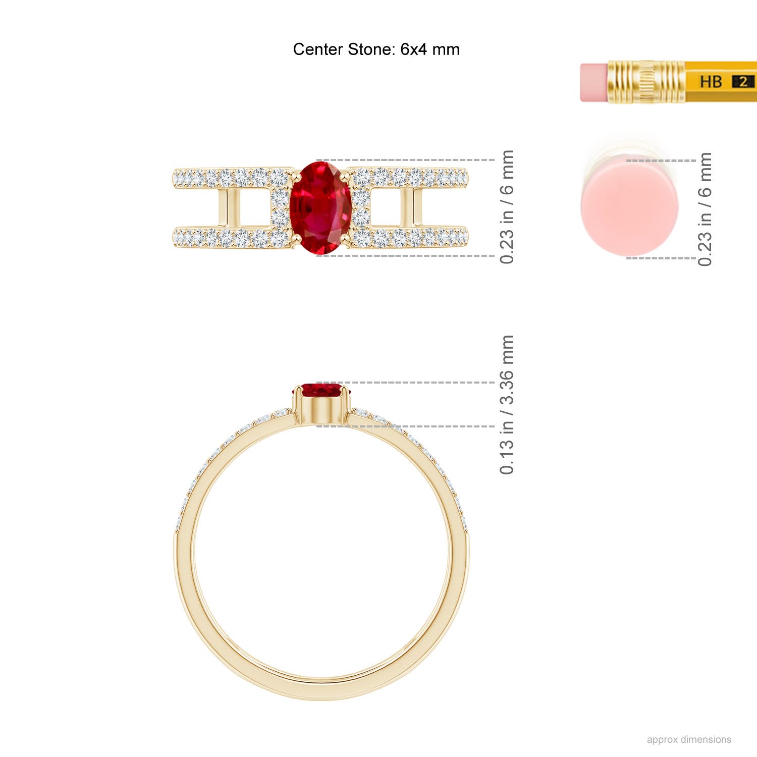 AAA - Ruby / 0.92 CT / 14 KT Yellow Gold