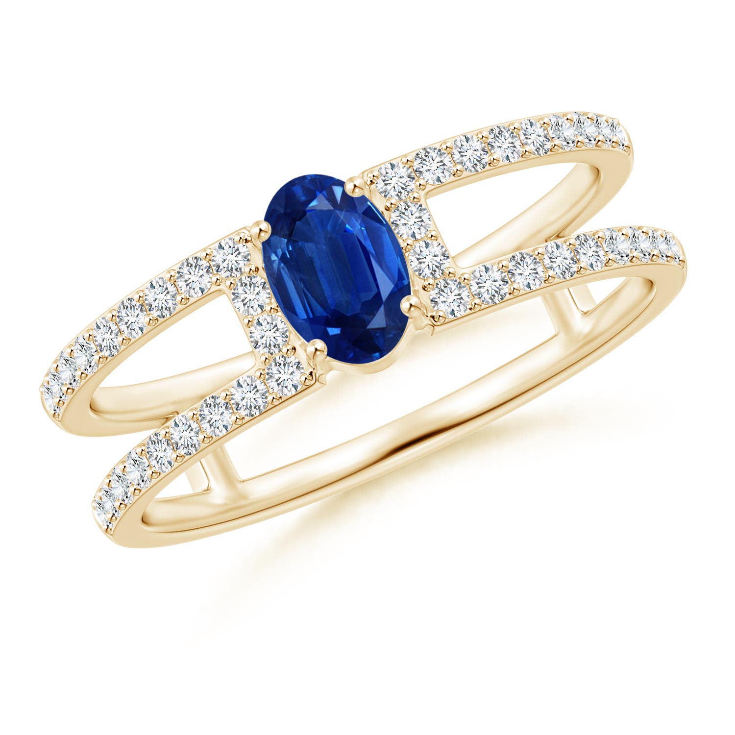 AAA - Blue Sapphire / 0.92 CT / 14 KT Yellow Gold