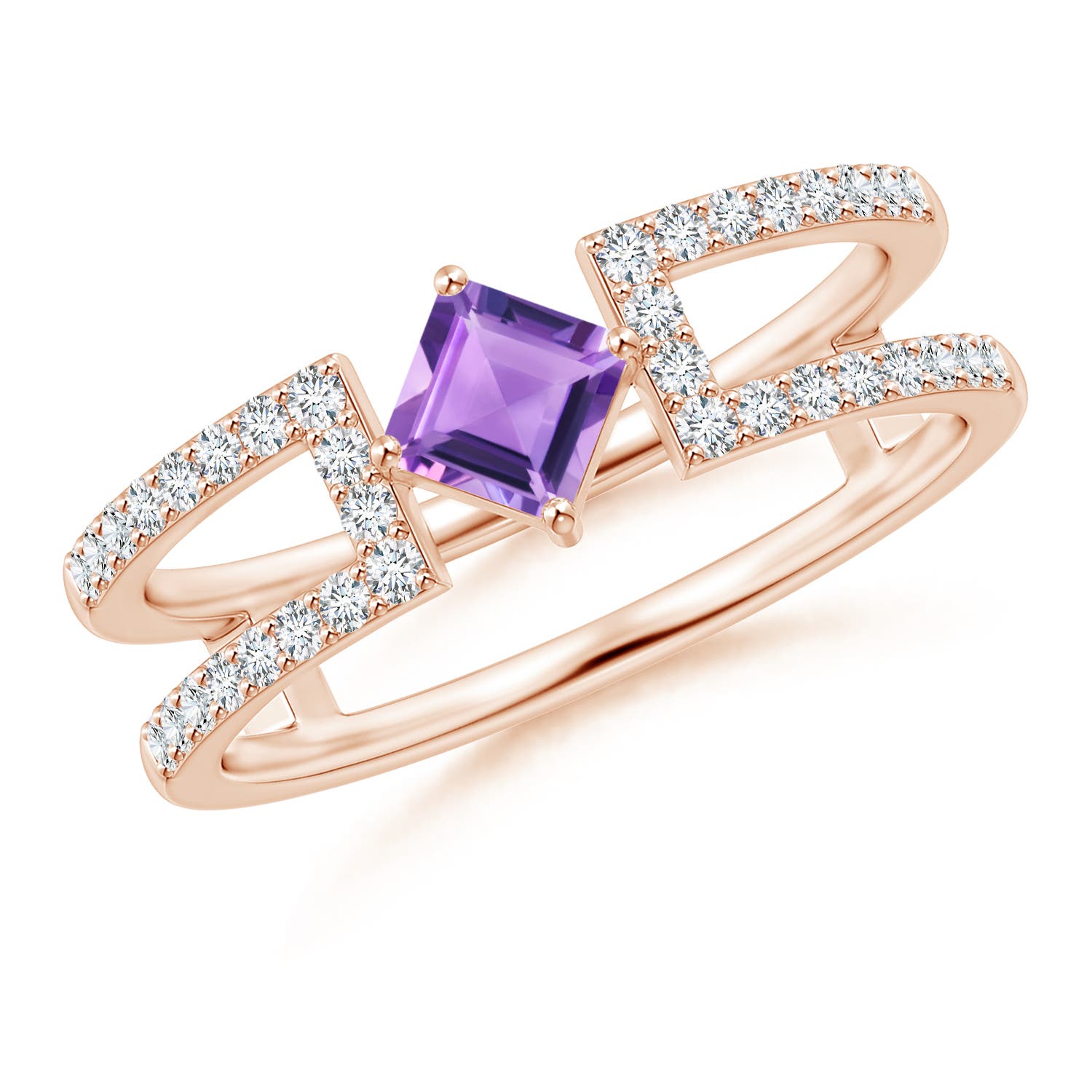 A - Amethyst / 0.58 CT / 14 KT Rose Gold