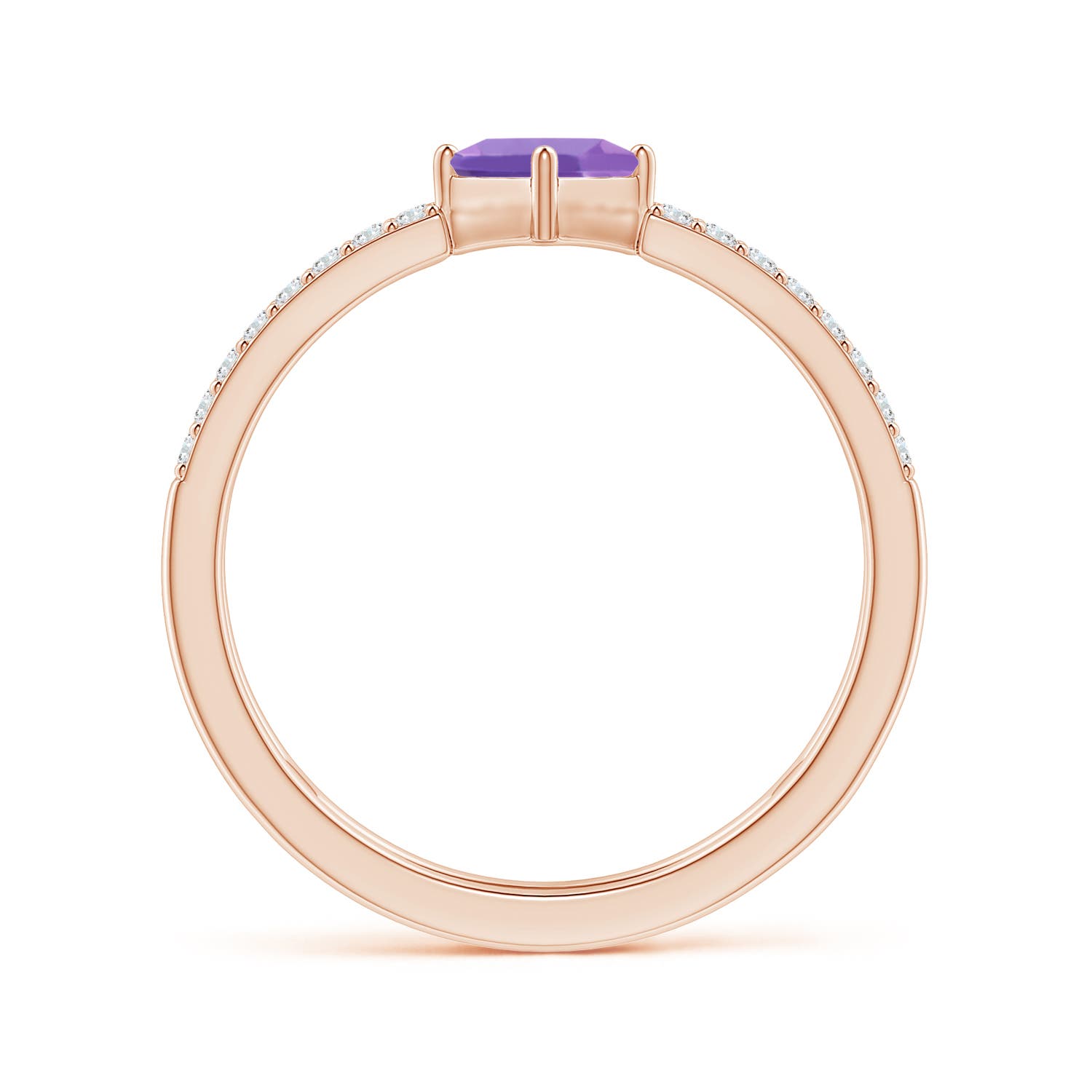 A - Amethyst / 0.58 CT / 14 KT Rose Gold