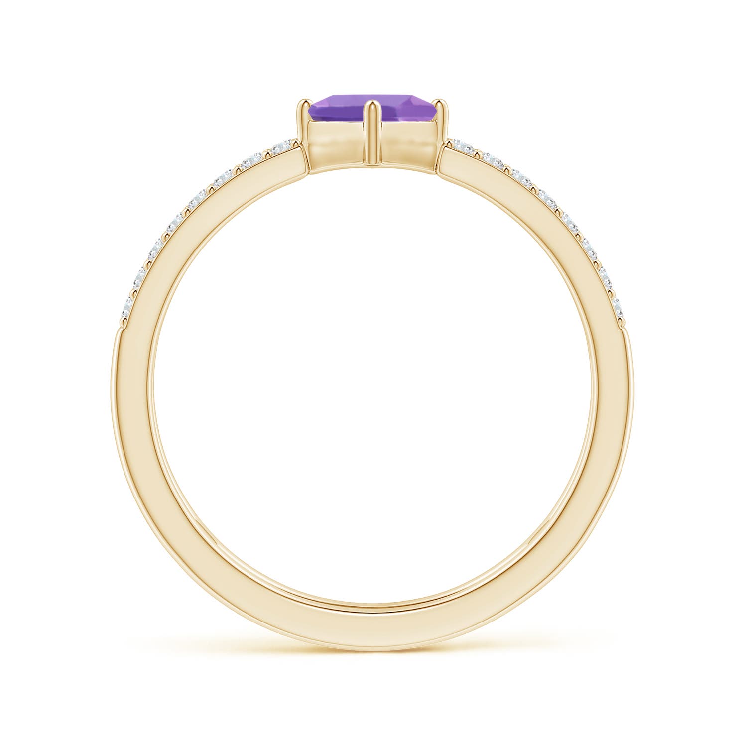 A - Amethyst / 0.58 CT / 14 KT Yellow Gold