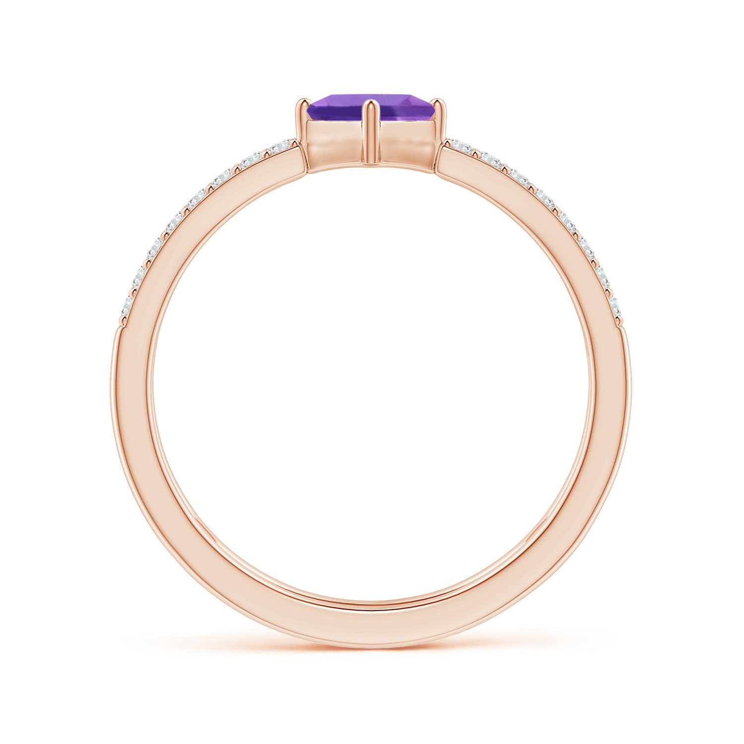AAA - Amethyst / 0.58 CT / 14 KT Rose Gold