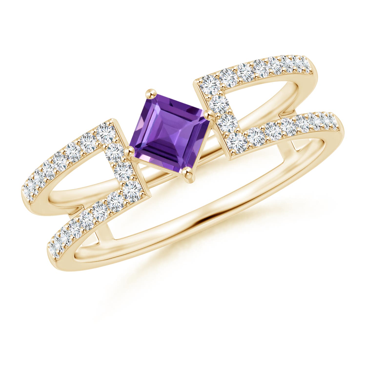 AAA - Amethyst / 0.58 CT / 14 KT Yellow Gold