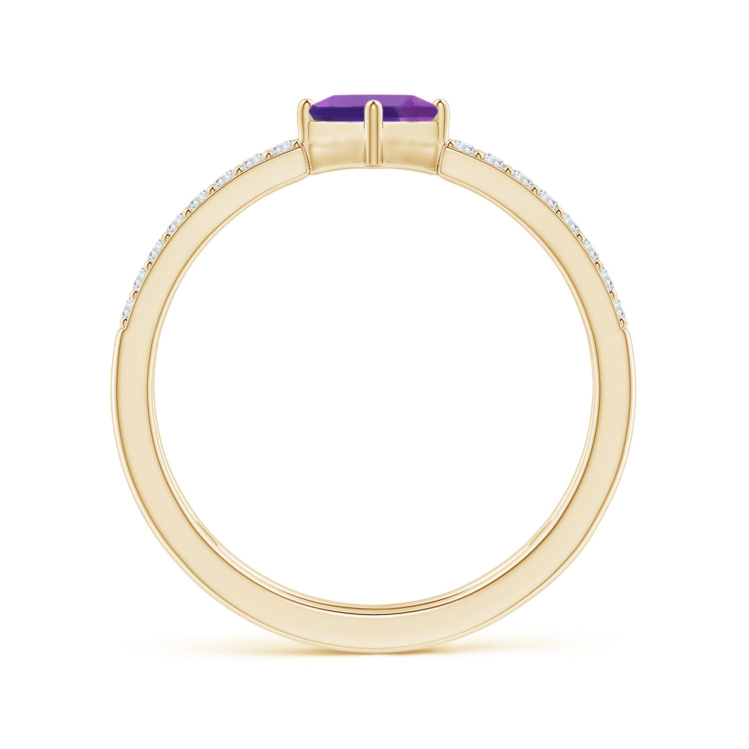 AAAA - Amethyst / 0.58 CT / 14 KT Yellow Gold