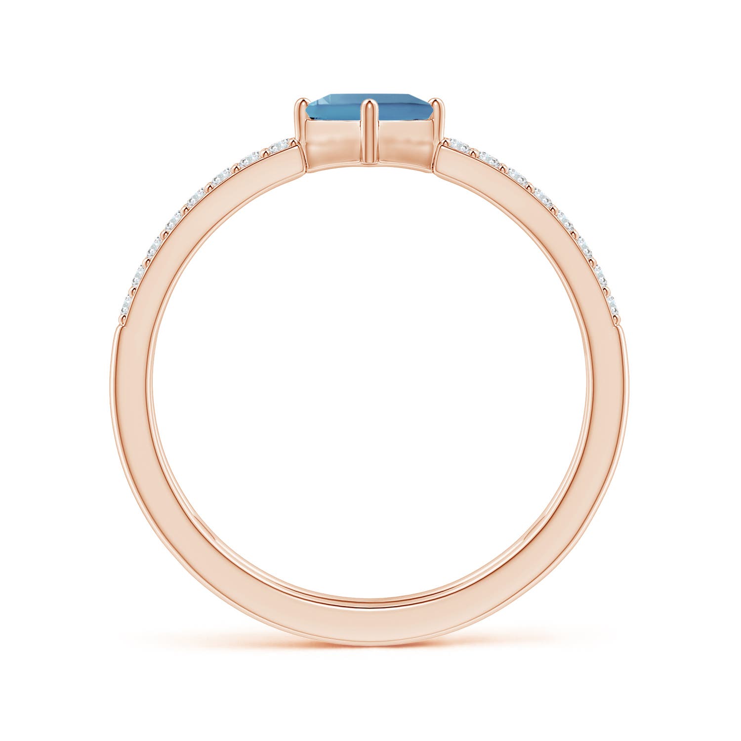 A - London Blue Topaz / 0.69 CT / 14 KT Rose Gold